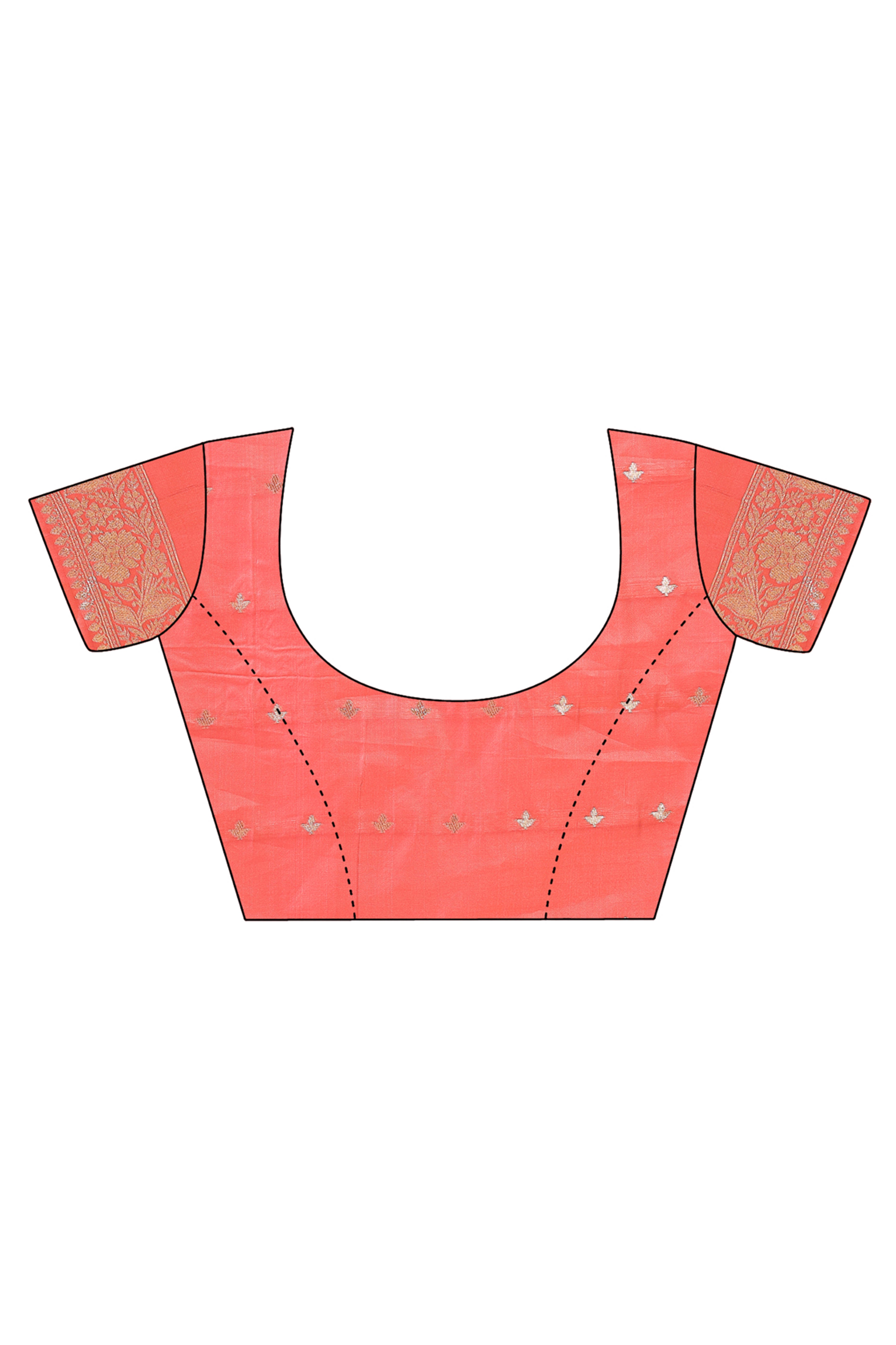 Red Saree In Linen Cotton With Beautiful Floral Woven Patterns & a Tassel