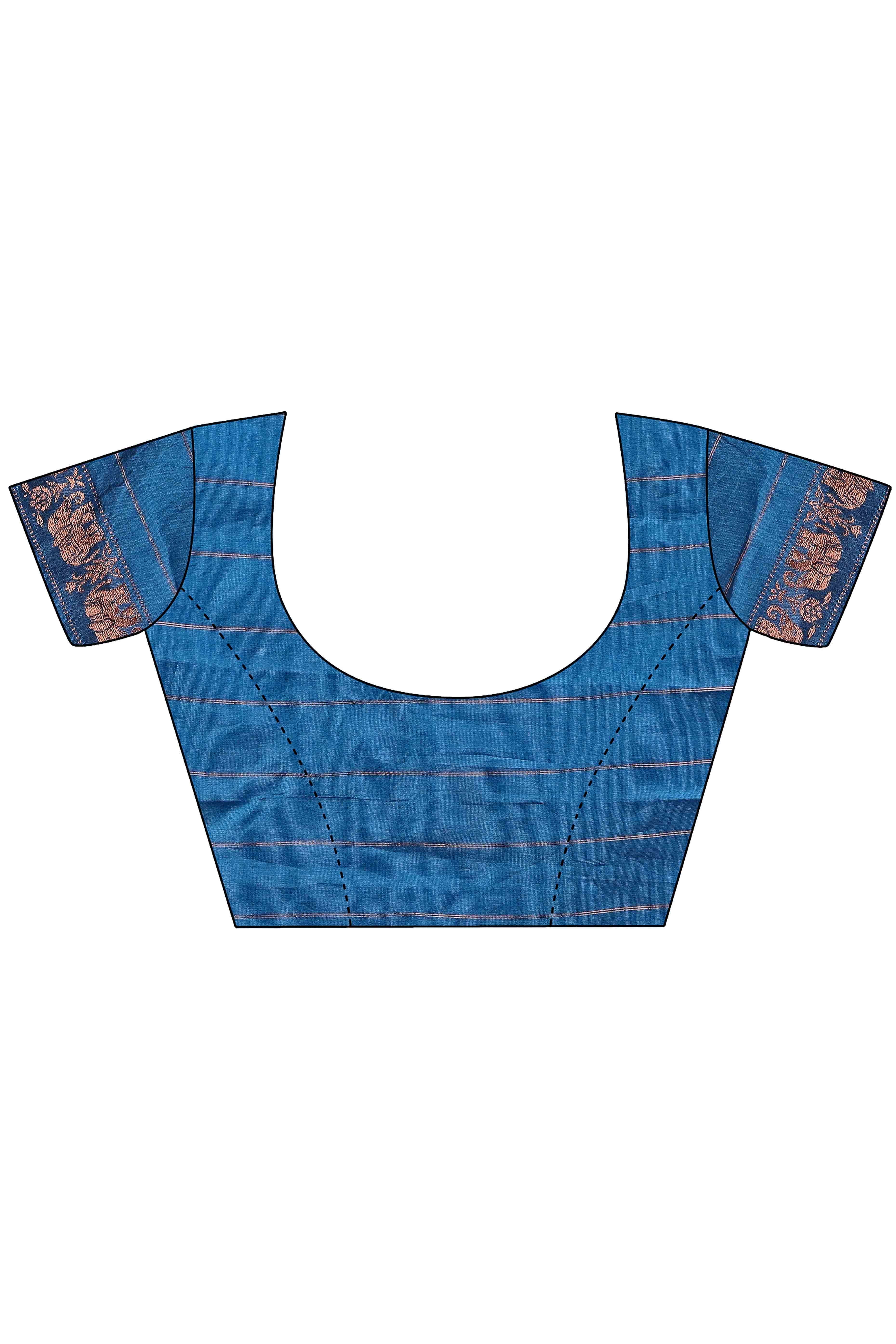 Blue Saree in Banarasi Silk with Luxurious Zari Brocade Weaving