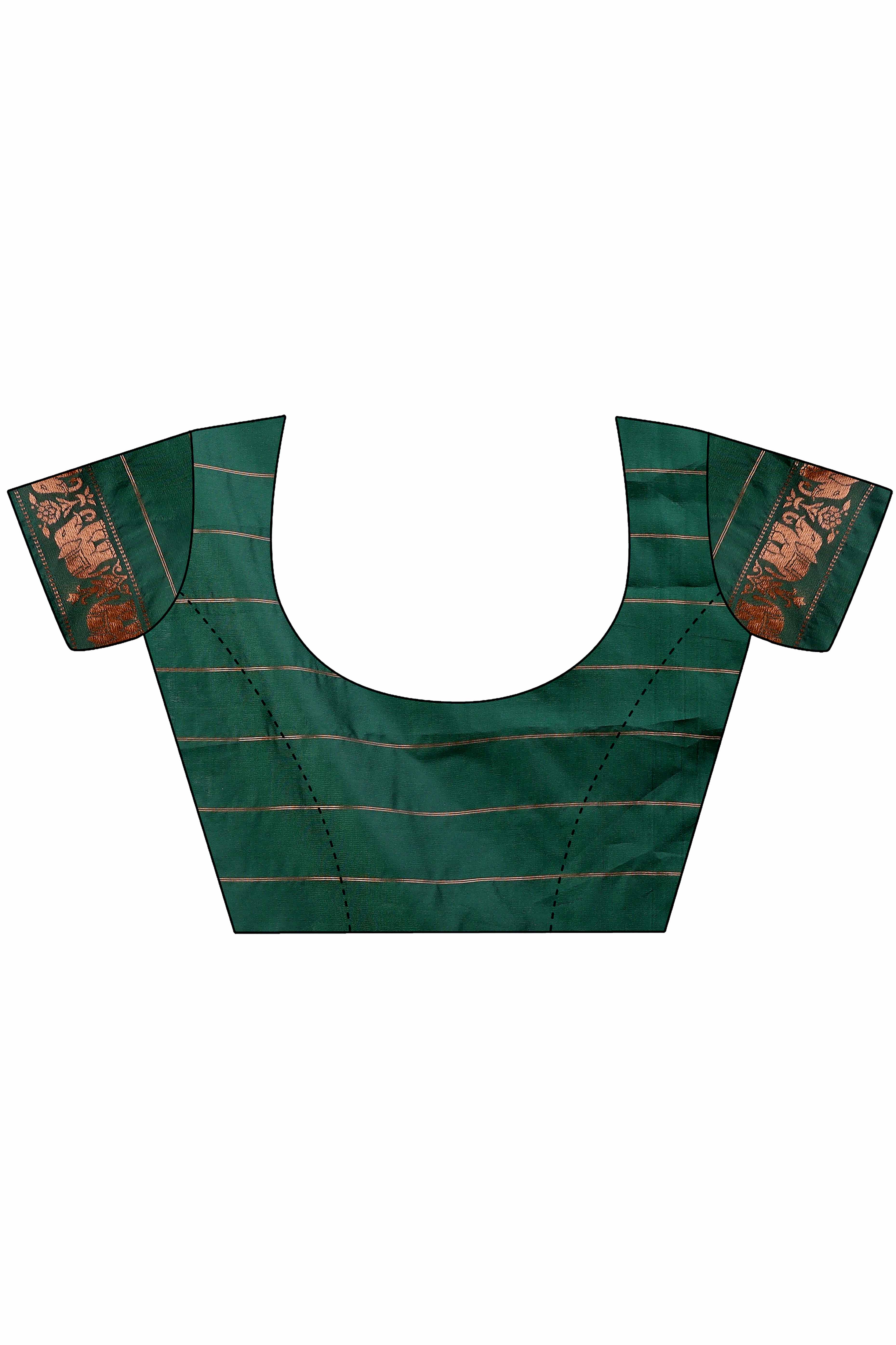 Green Saree in Banarasi Silk with Luxurious Zari Brocade Weaving