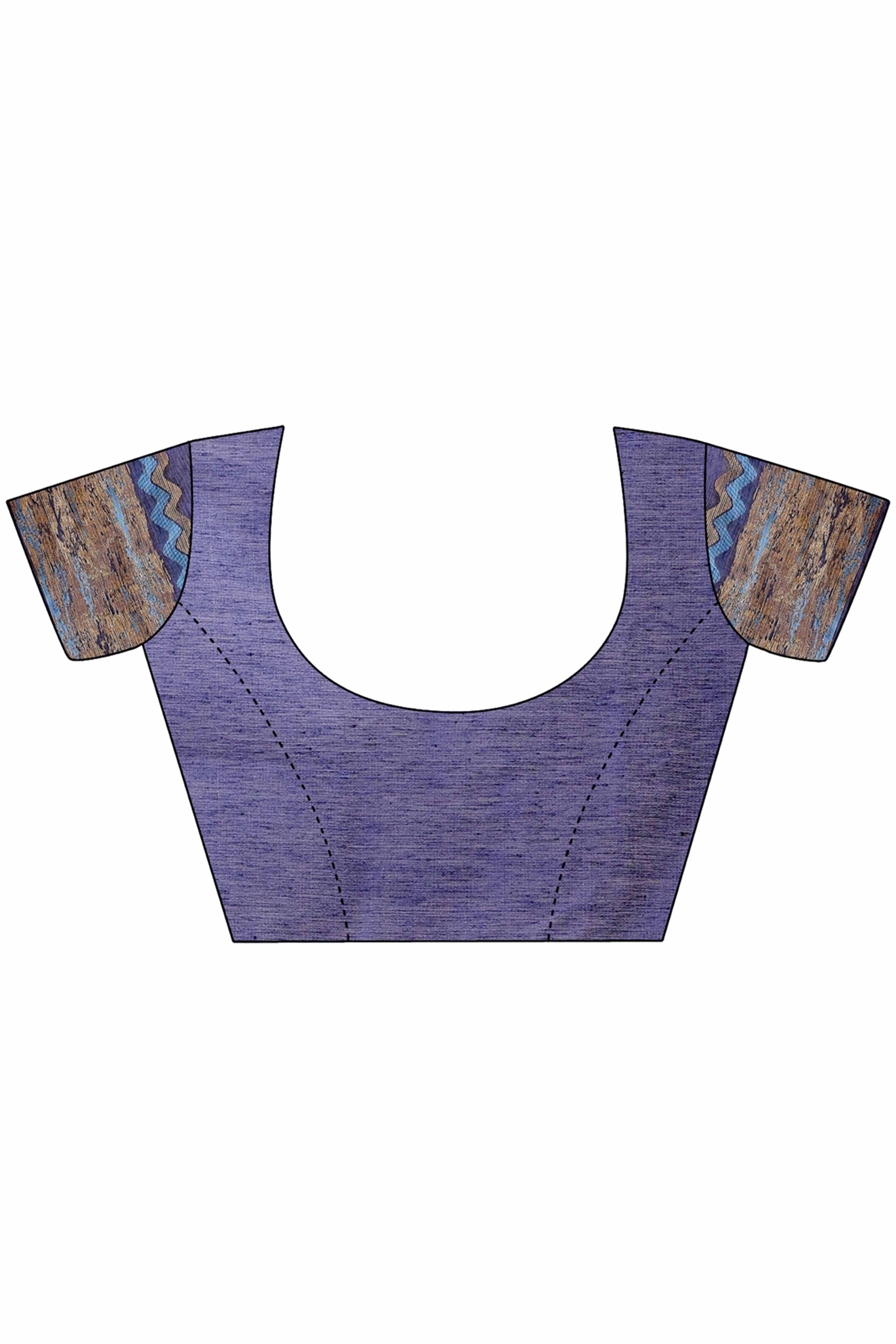 Blue Saree in Cotton Silk with Heritage Inspired Zari Woven Accents