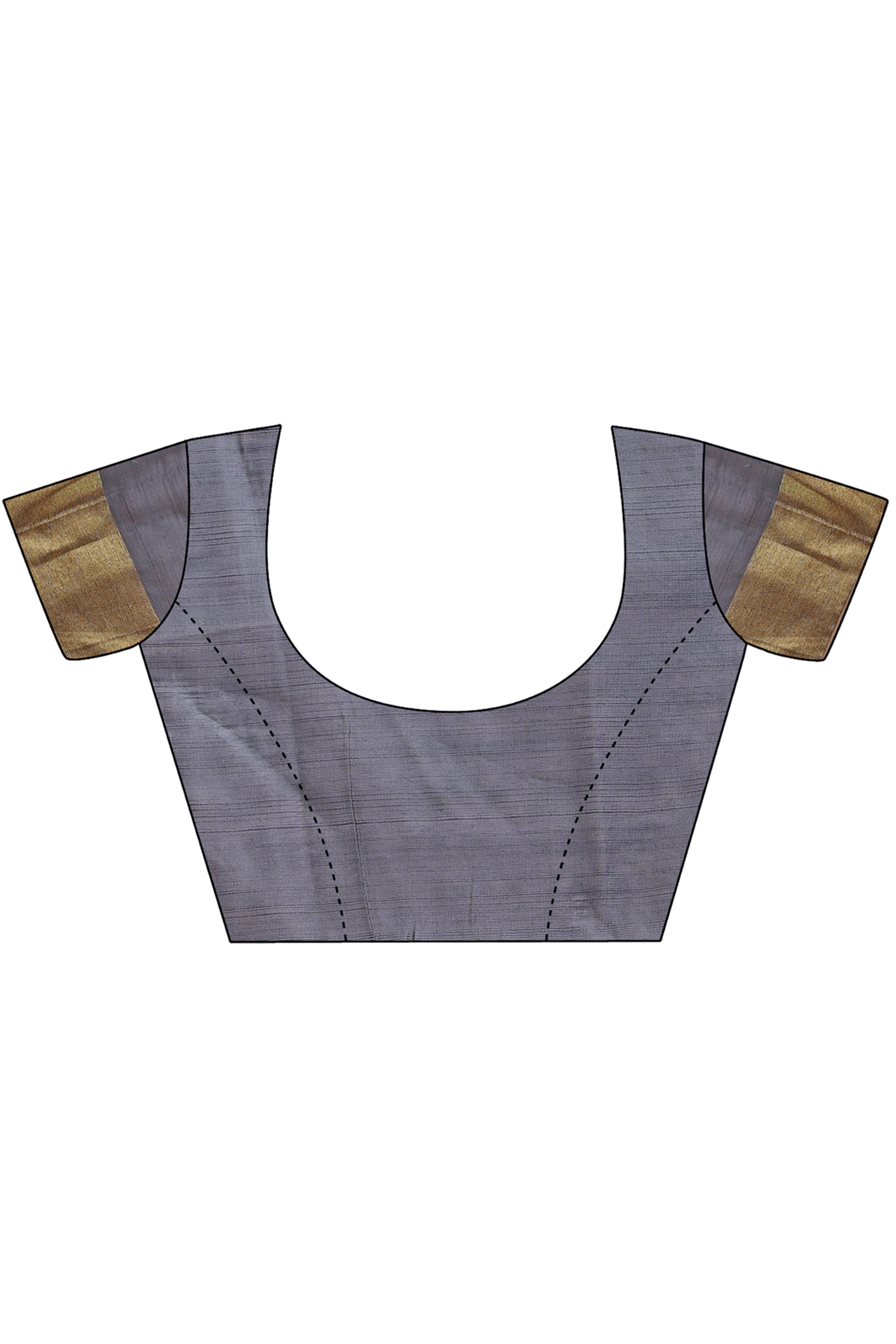 Beige & Black Saree in Cotton Silk with Heritage Inspired Zari Woven Accents