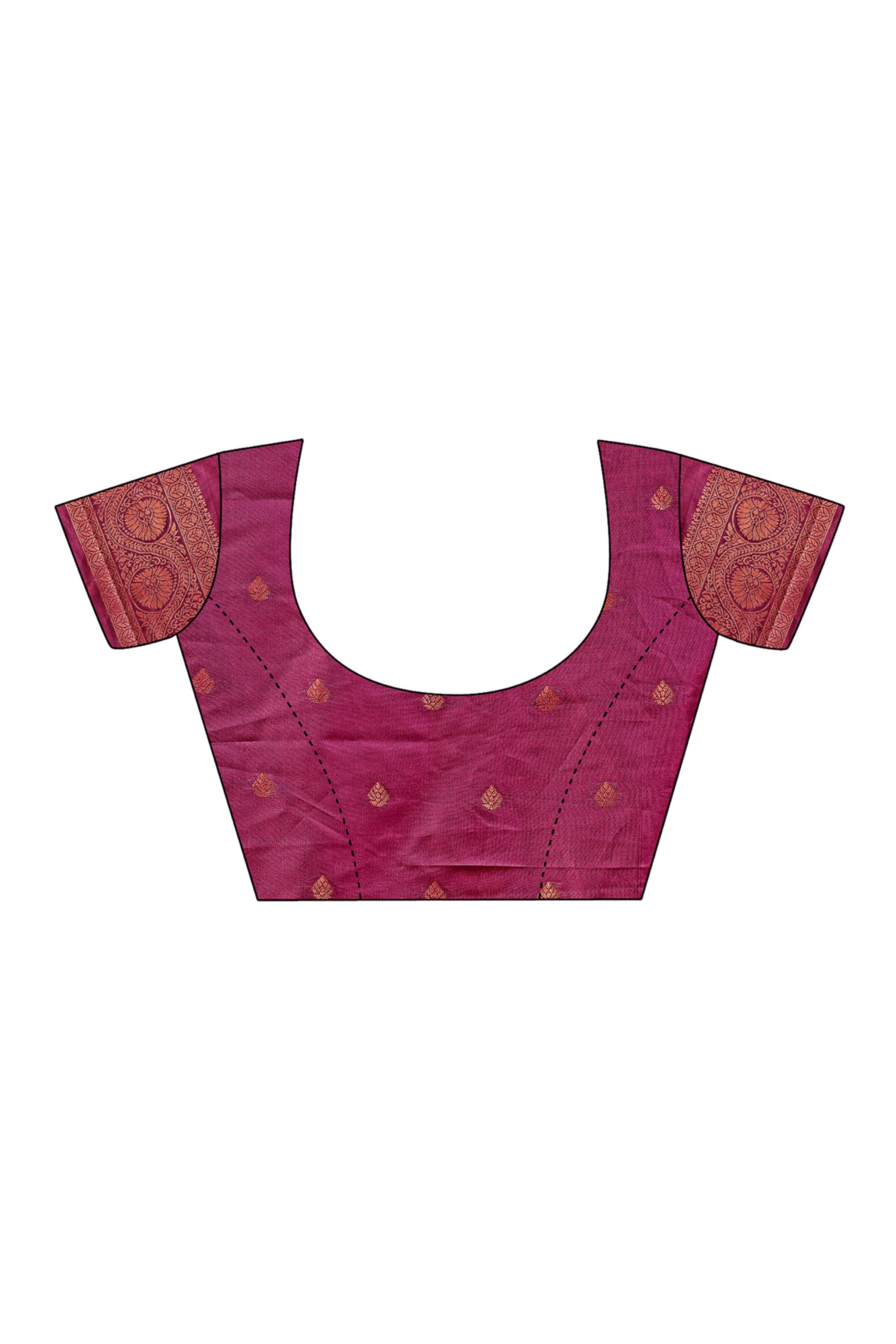 Purple Banarasi Saree in Silk with Intricately Woven Zari Florals