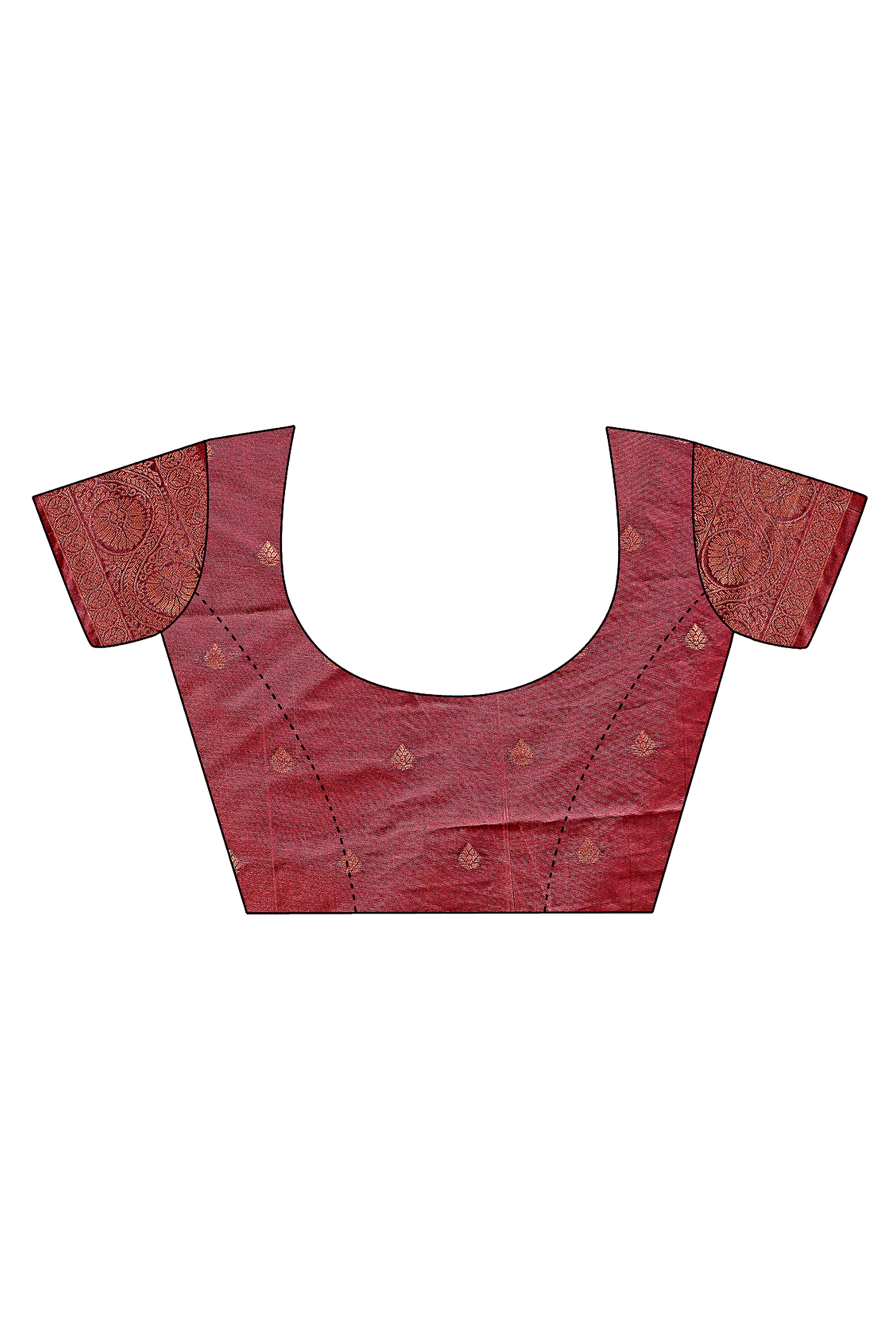 Maroon Banarasi Saree in Silk with Intricately Woven Zari Florals