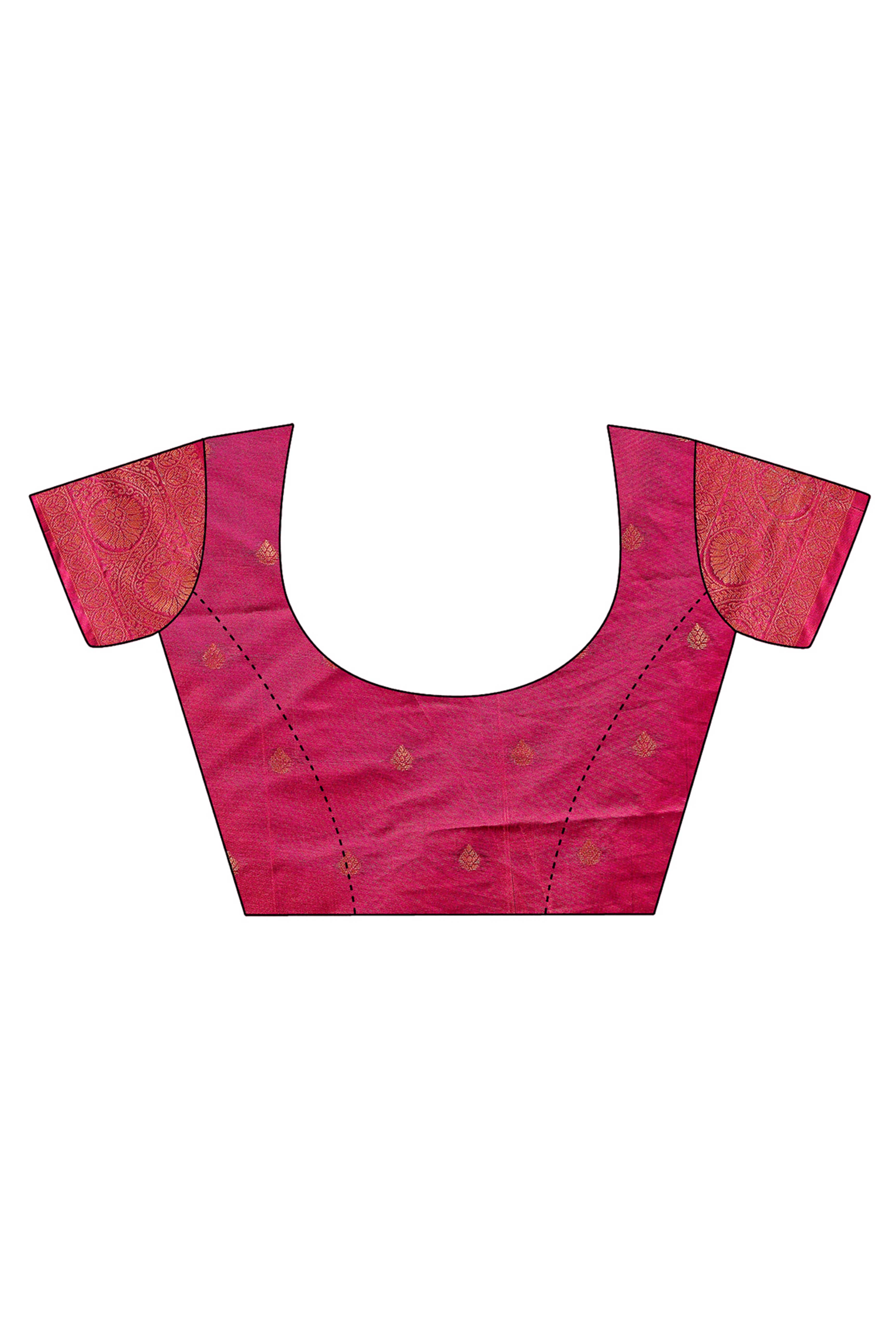 Magenta Banarasi Saree in Silk with Intricately Woven Zari Florals