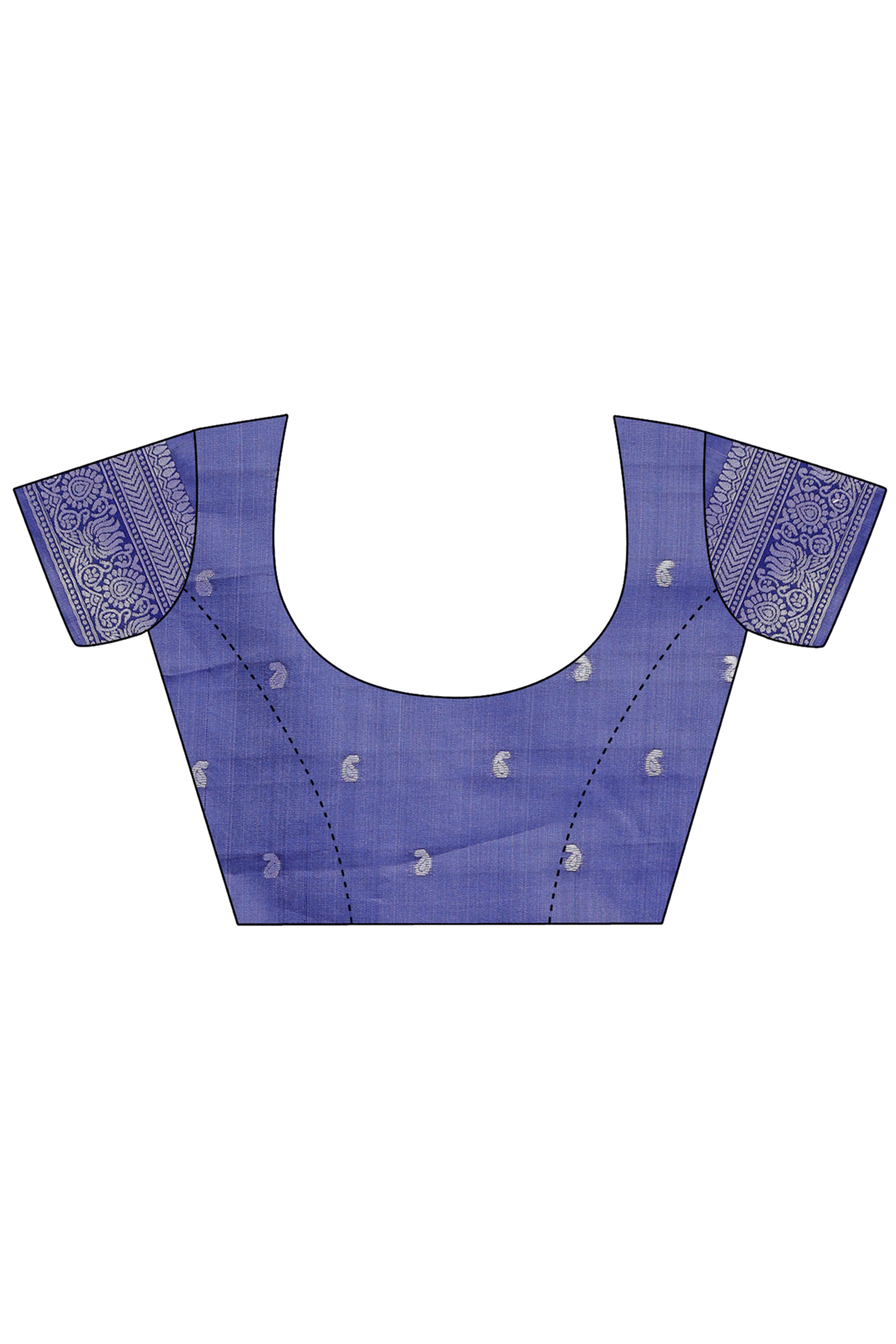 Sky Blue Banarasi Weave in Checked Design with Lustrous Zari Embellishments