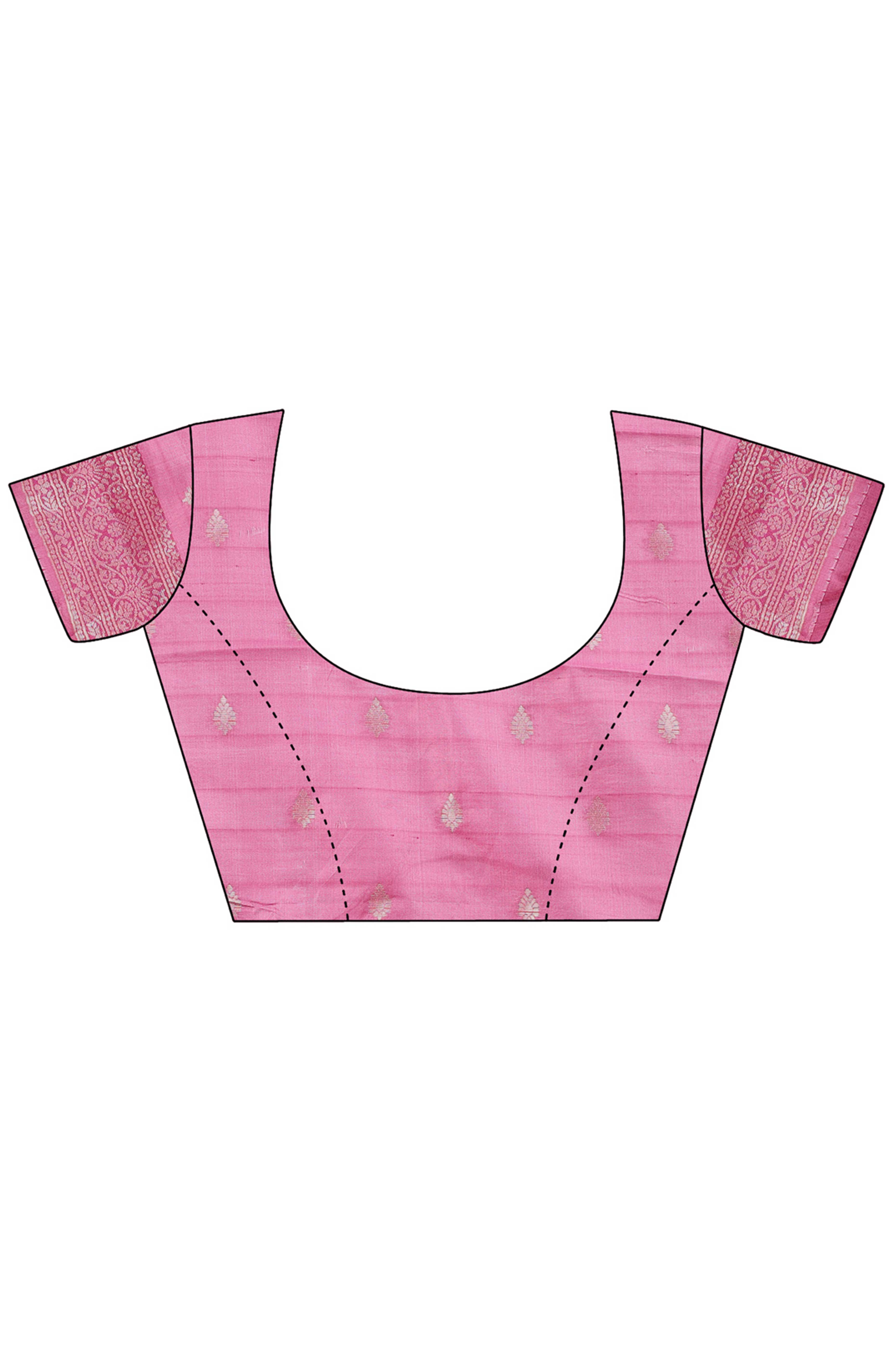 Pink Ethnic Saree in Linen Cotton Fabric with Intricate Floral Pattern Weaving