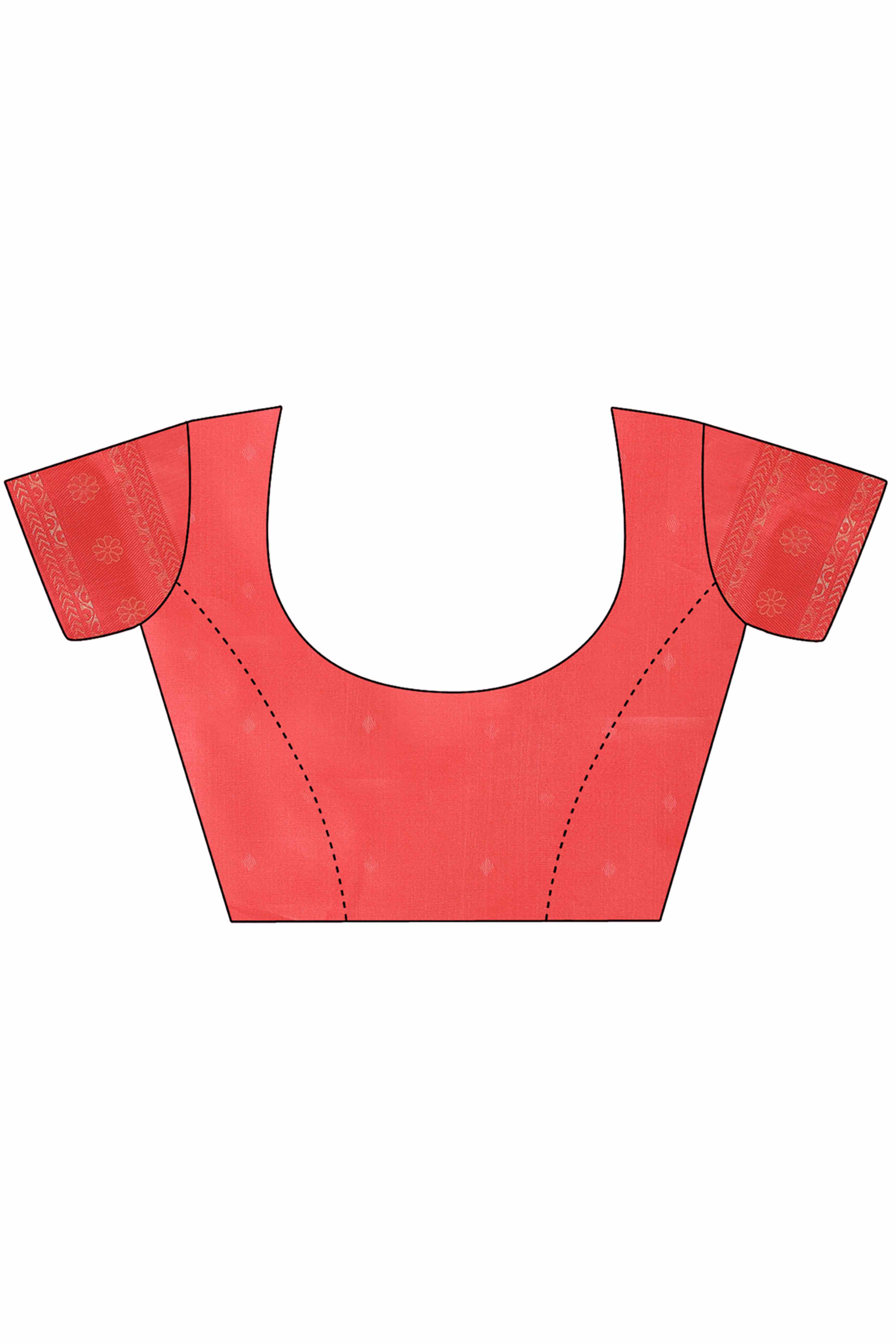 Yellow & Red Saree in Pure Banarasi Silk with Intricate Zari Borders and Motifs