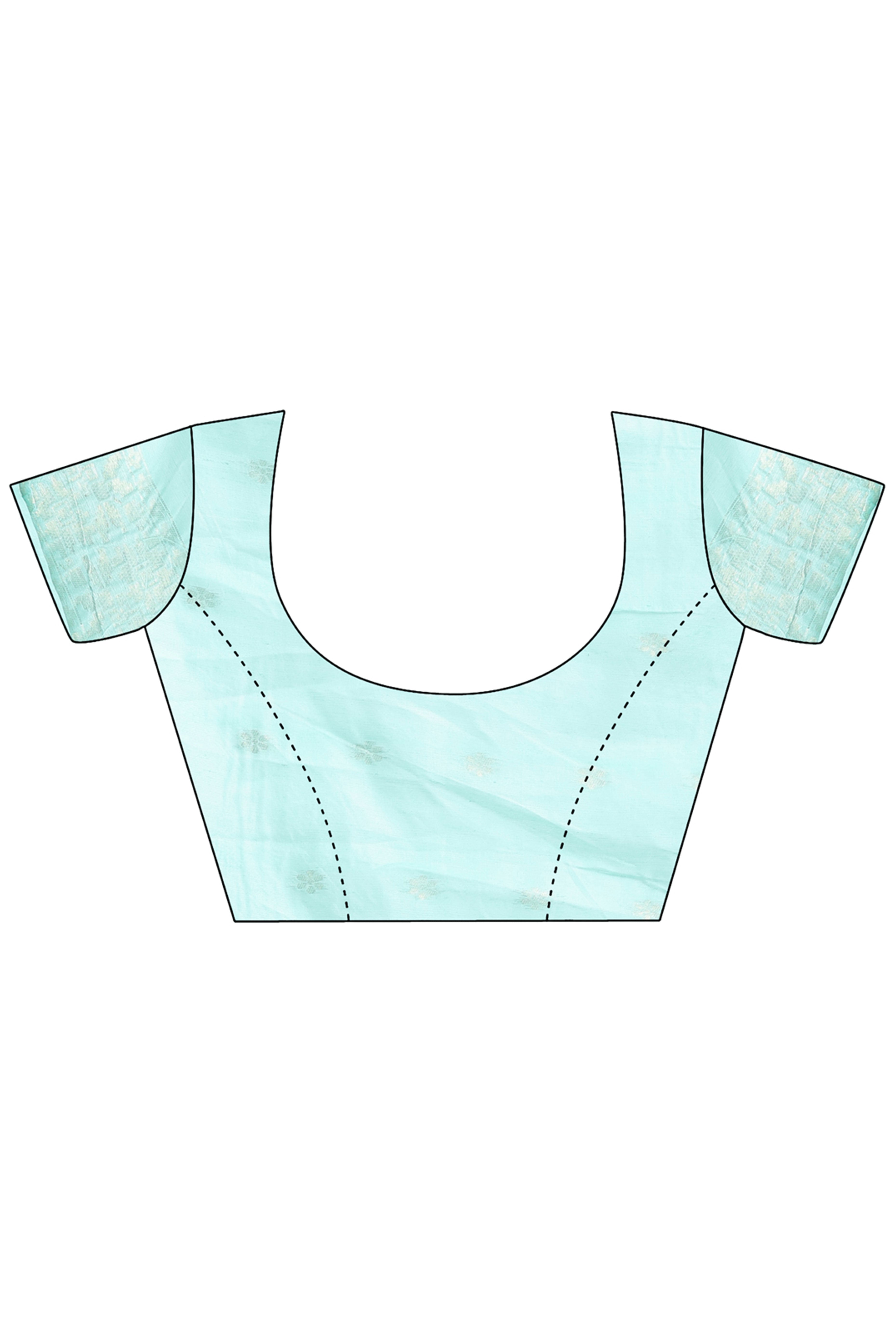 Sea Green Zari Woven Linen Cotton Saree with Graceful Tassels