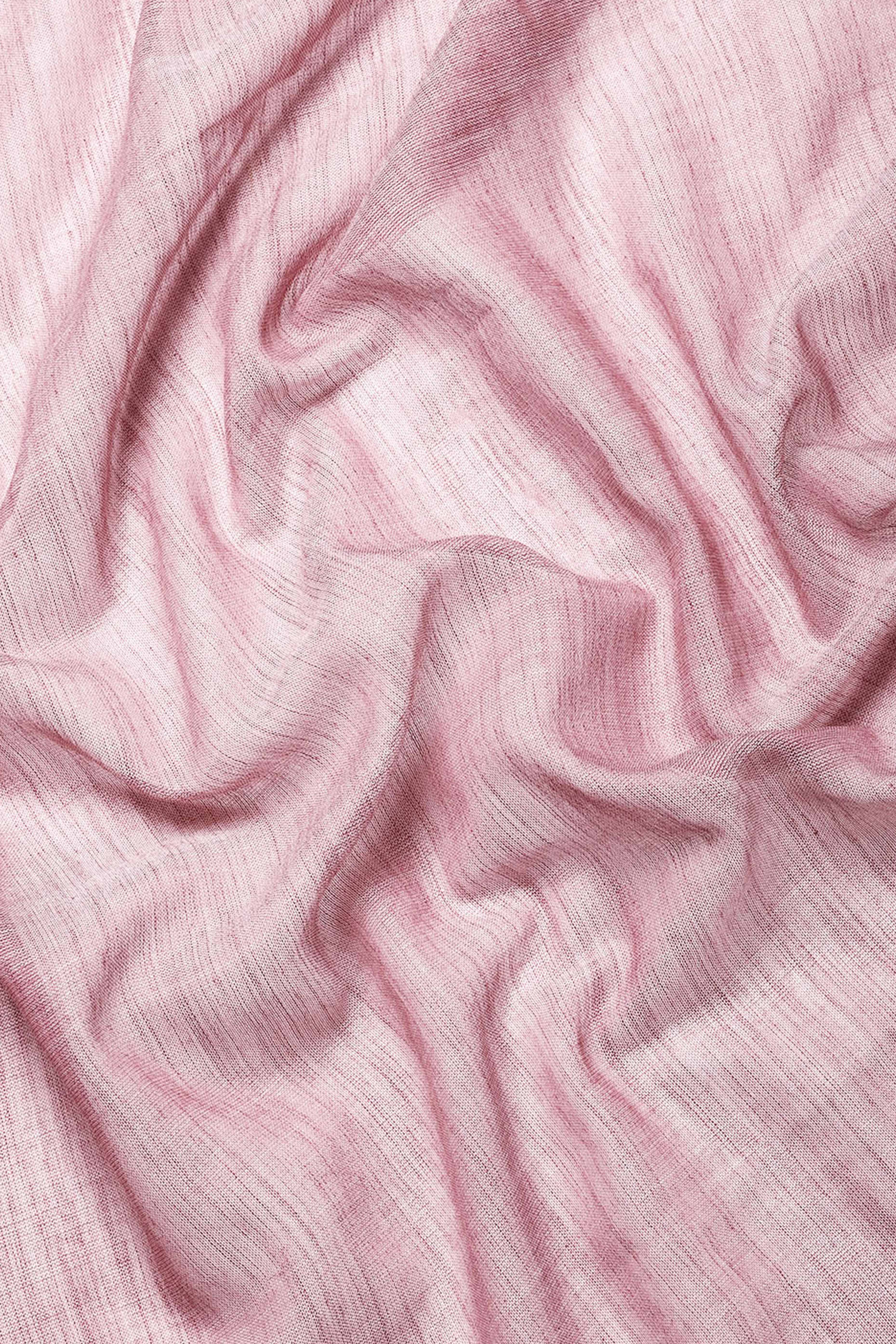 Purple Festive Linen Weaving Saree with Silver Zari Border & Pallu