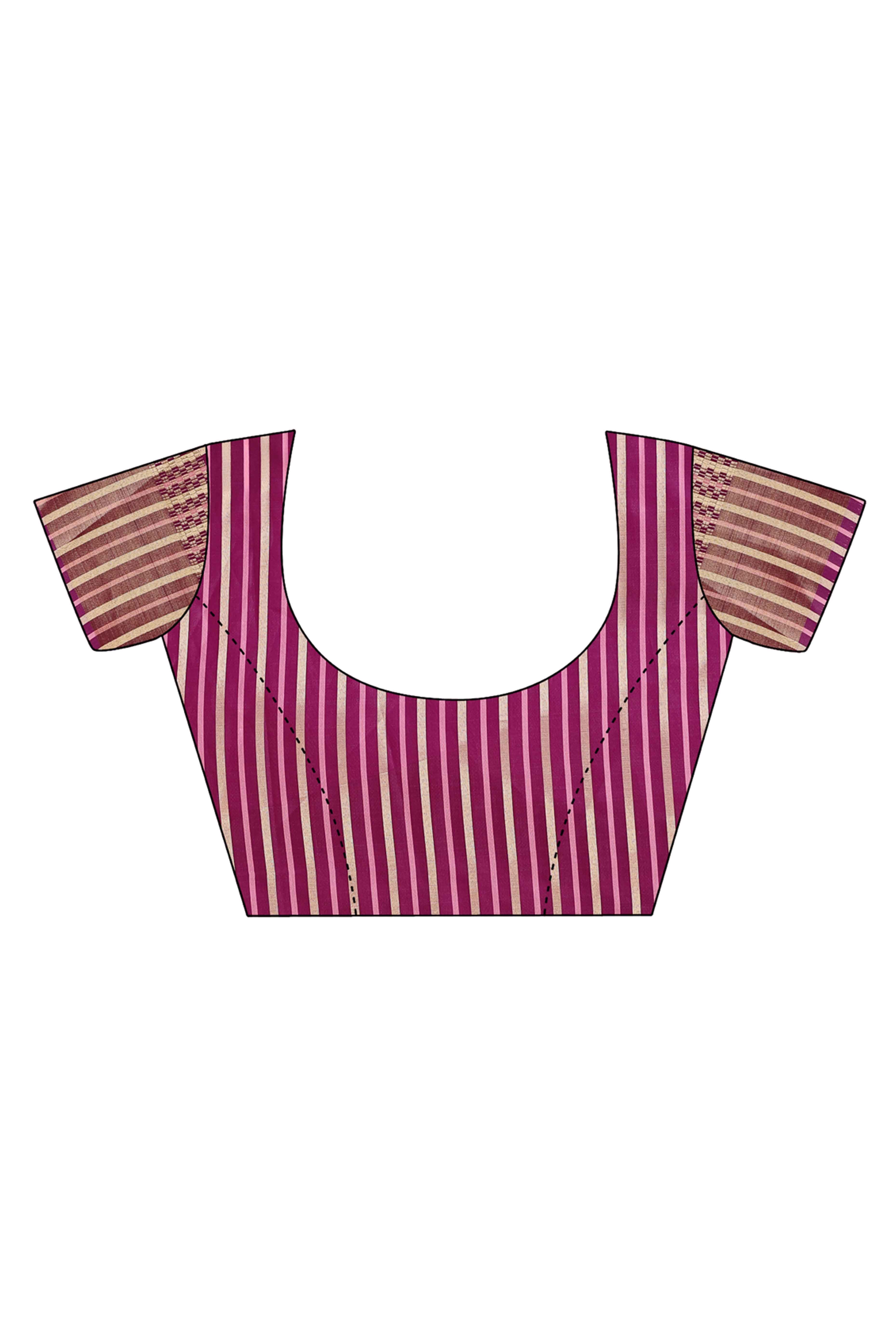 Light Pink Organza Saree Adorned With Fine Zari Weaving & Stylish Tassel Edging