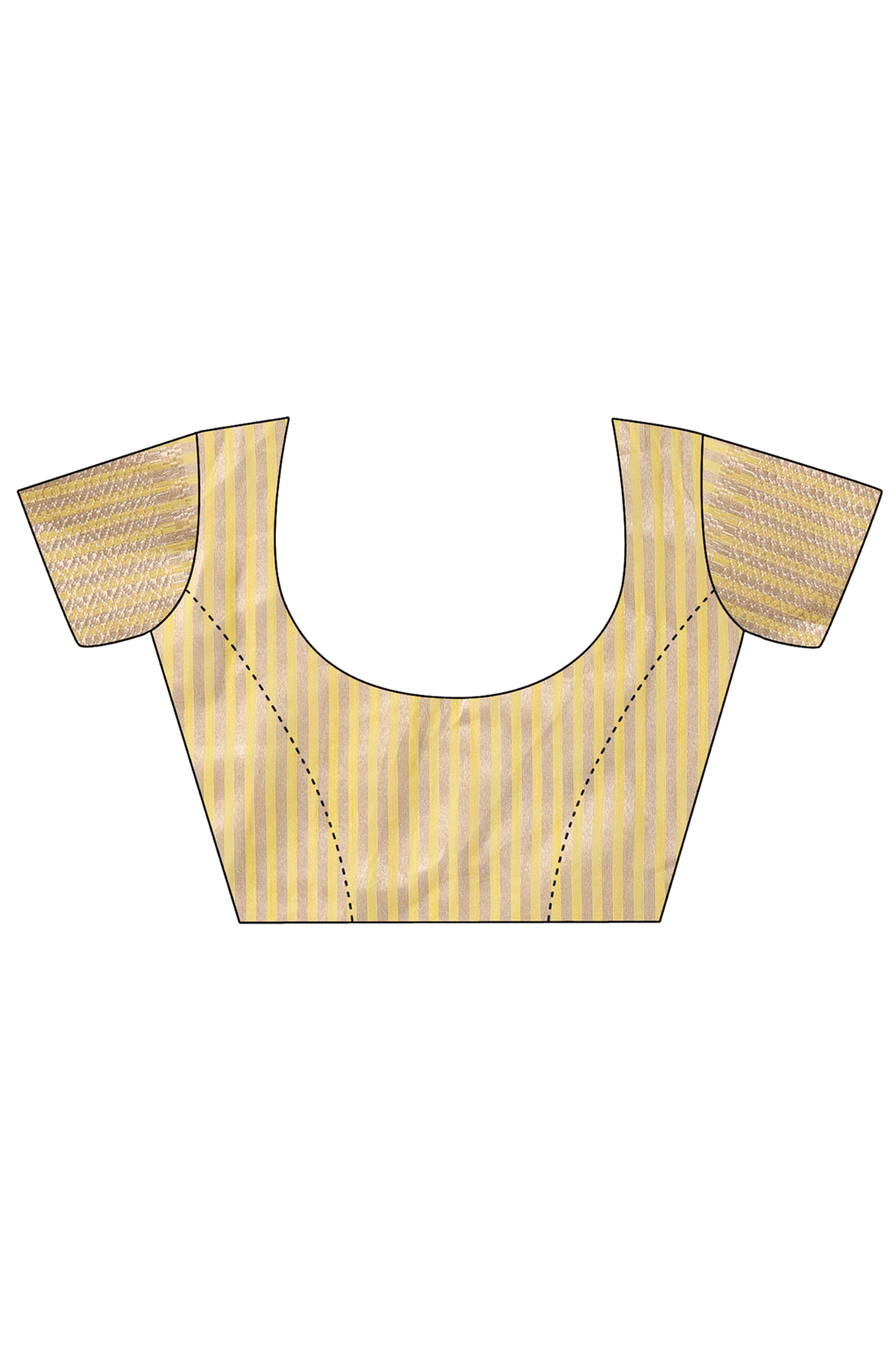 Yellow Cotton Silk Saree with Solid Zari Woven Edge and Tassels