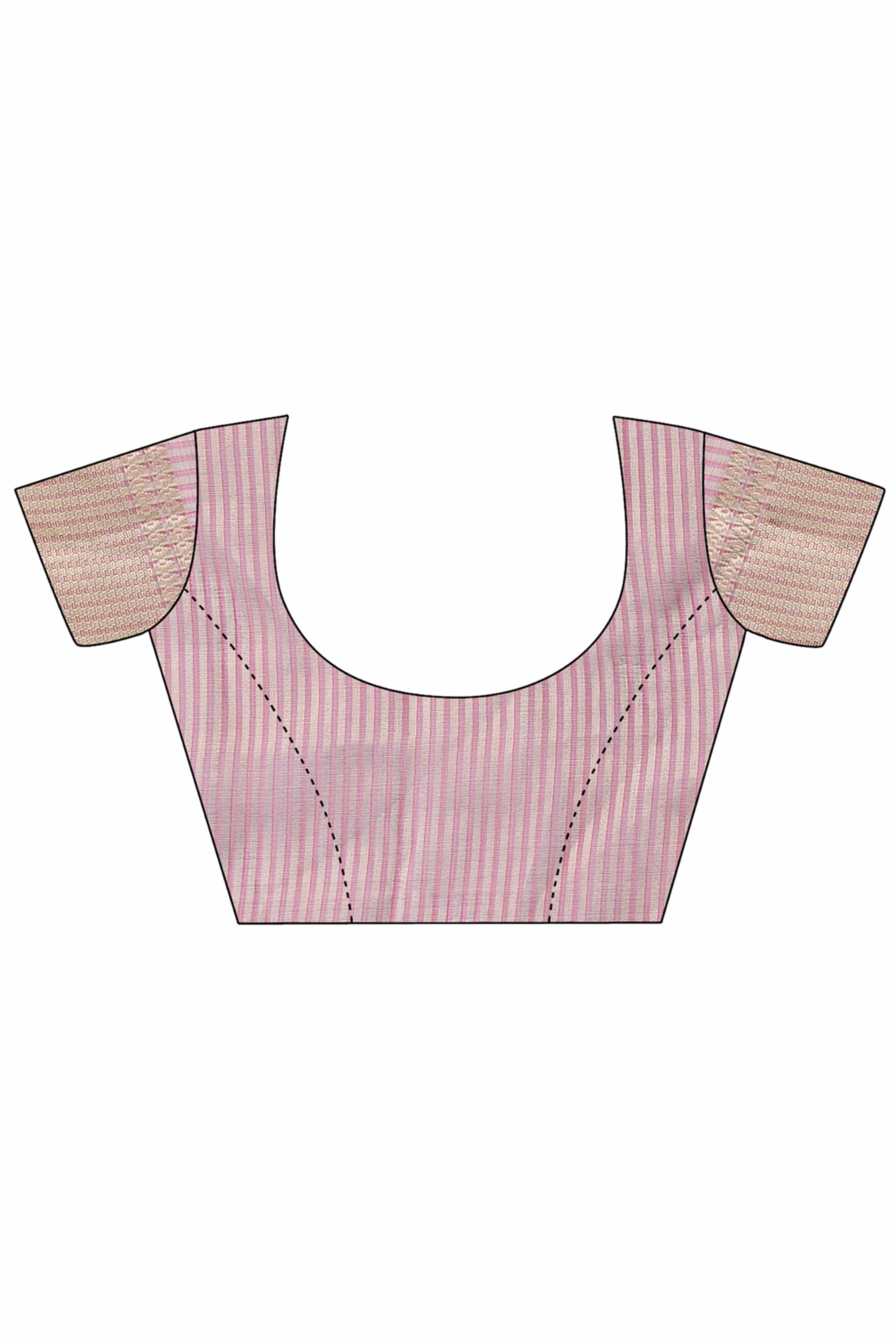 Magenta Organza Saree with Zari Border Weaving Sophistication