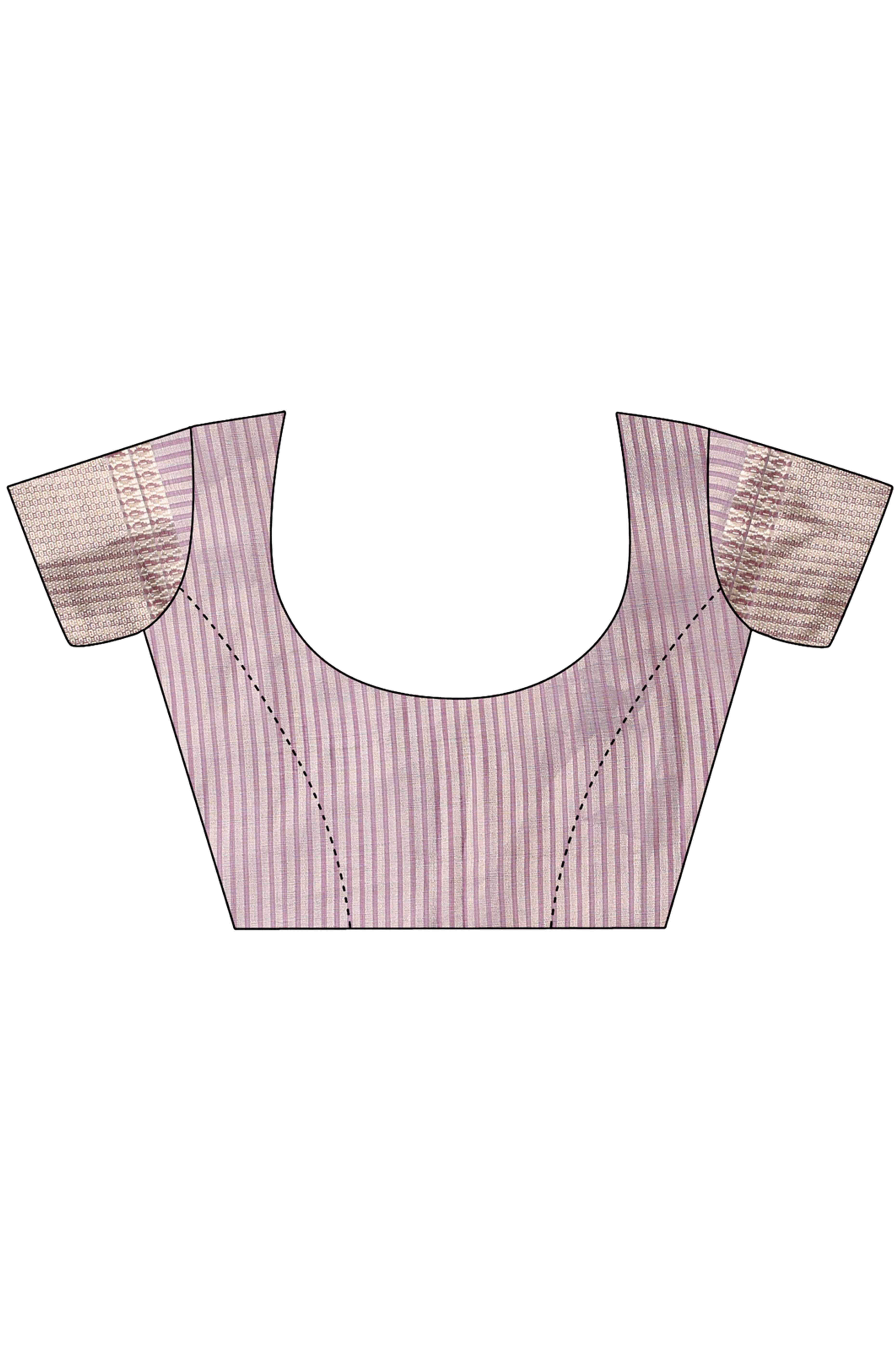 Purple Organza Saree with Zari Border Weaving Refinement