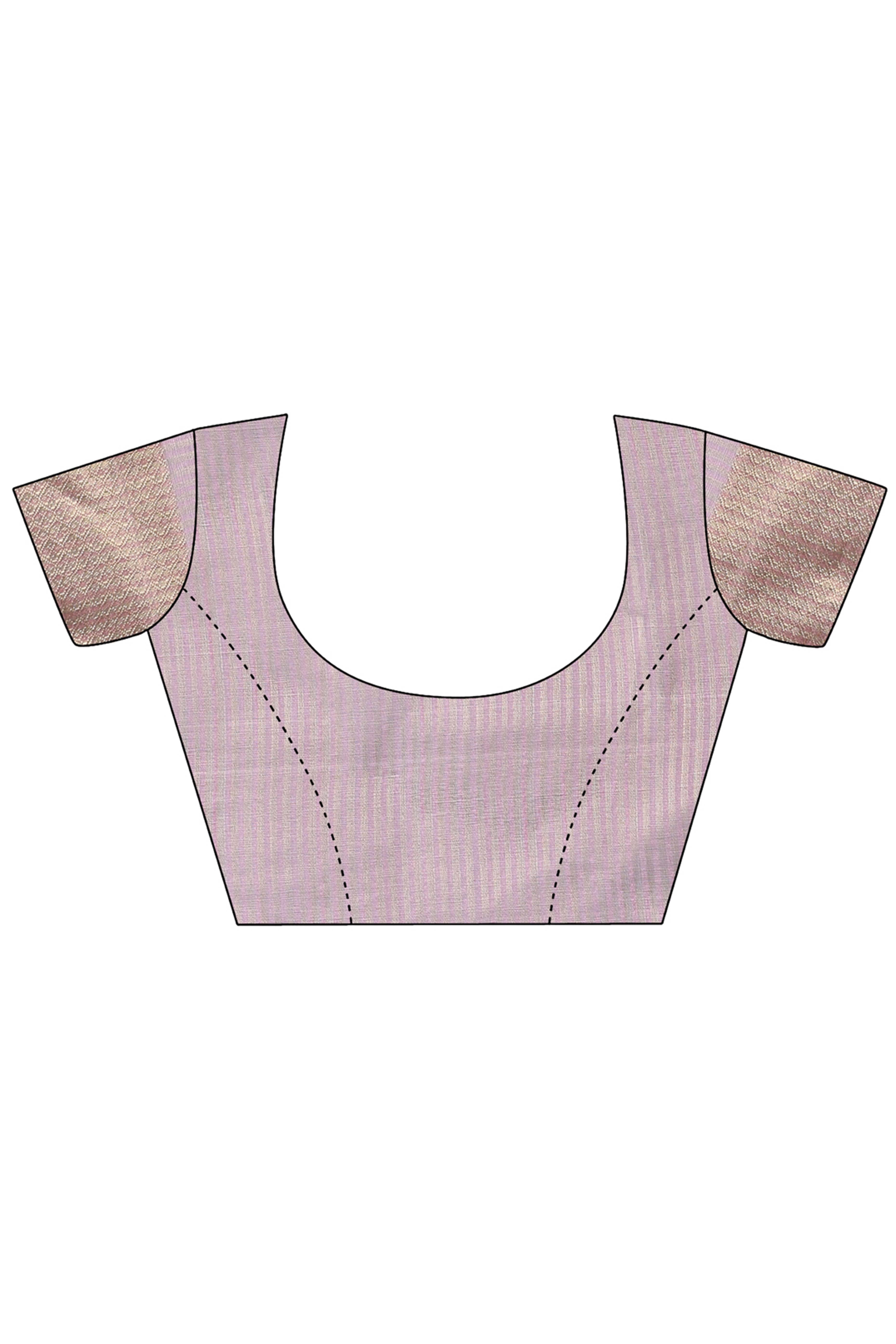 Purple Organza Saree with Zari Border Weaving Edge