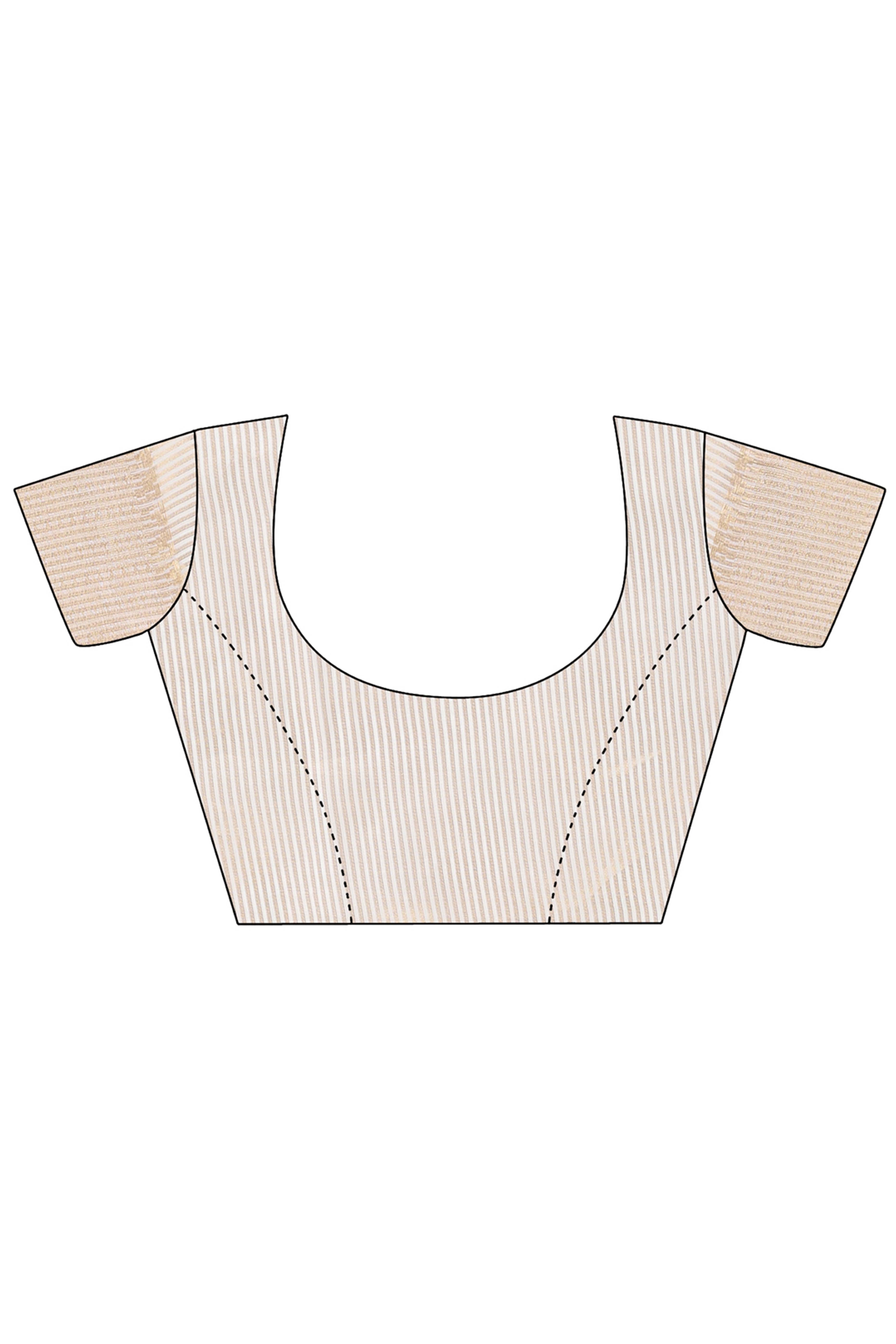 Peach Cotton Silk Saree with Zari Border Weaving