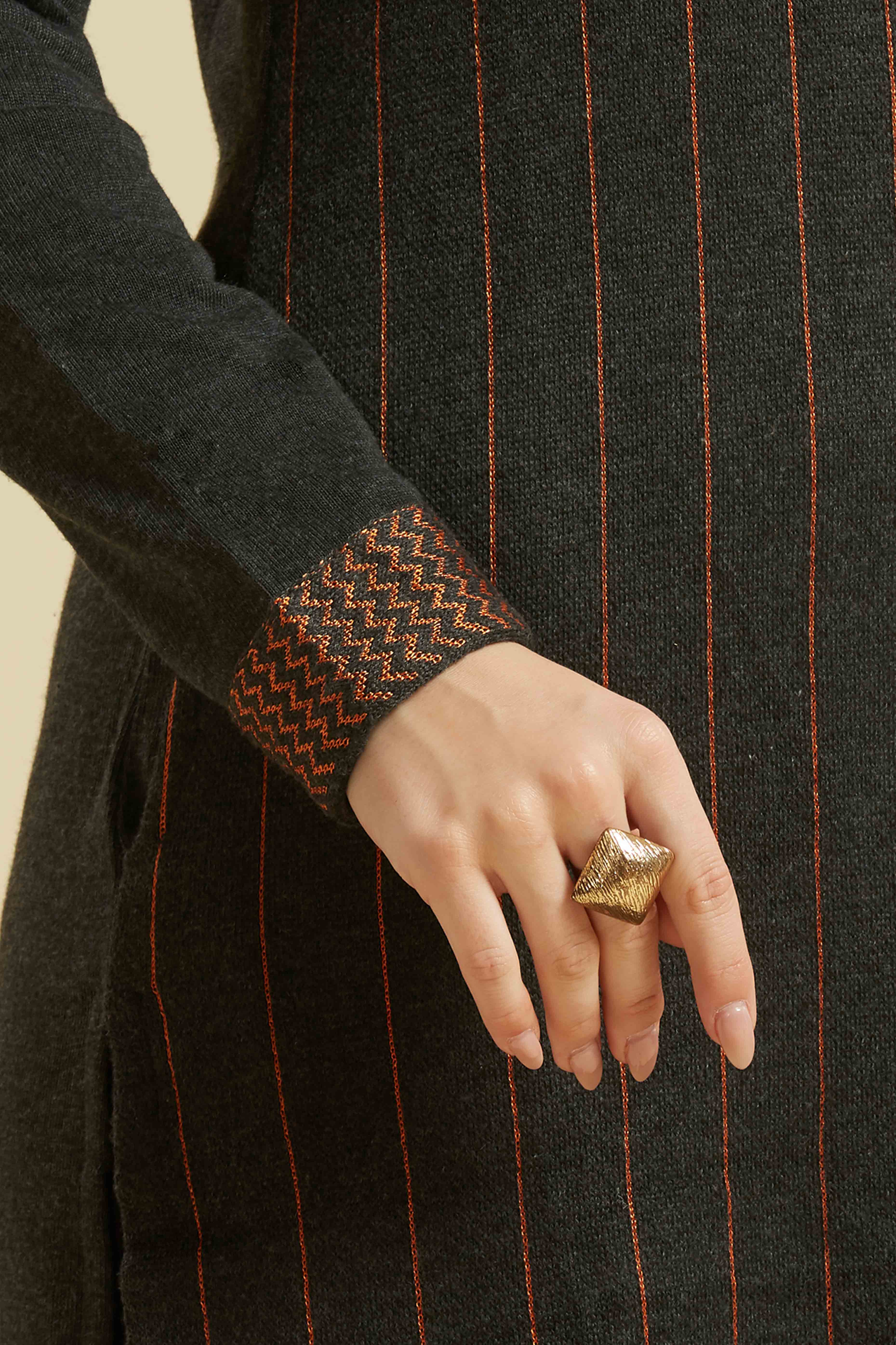 Grey Woolen Straight Kurti