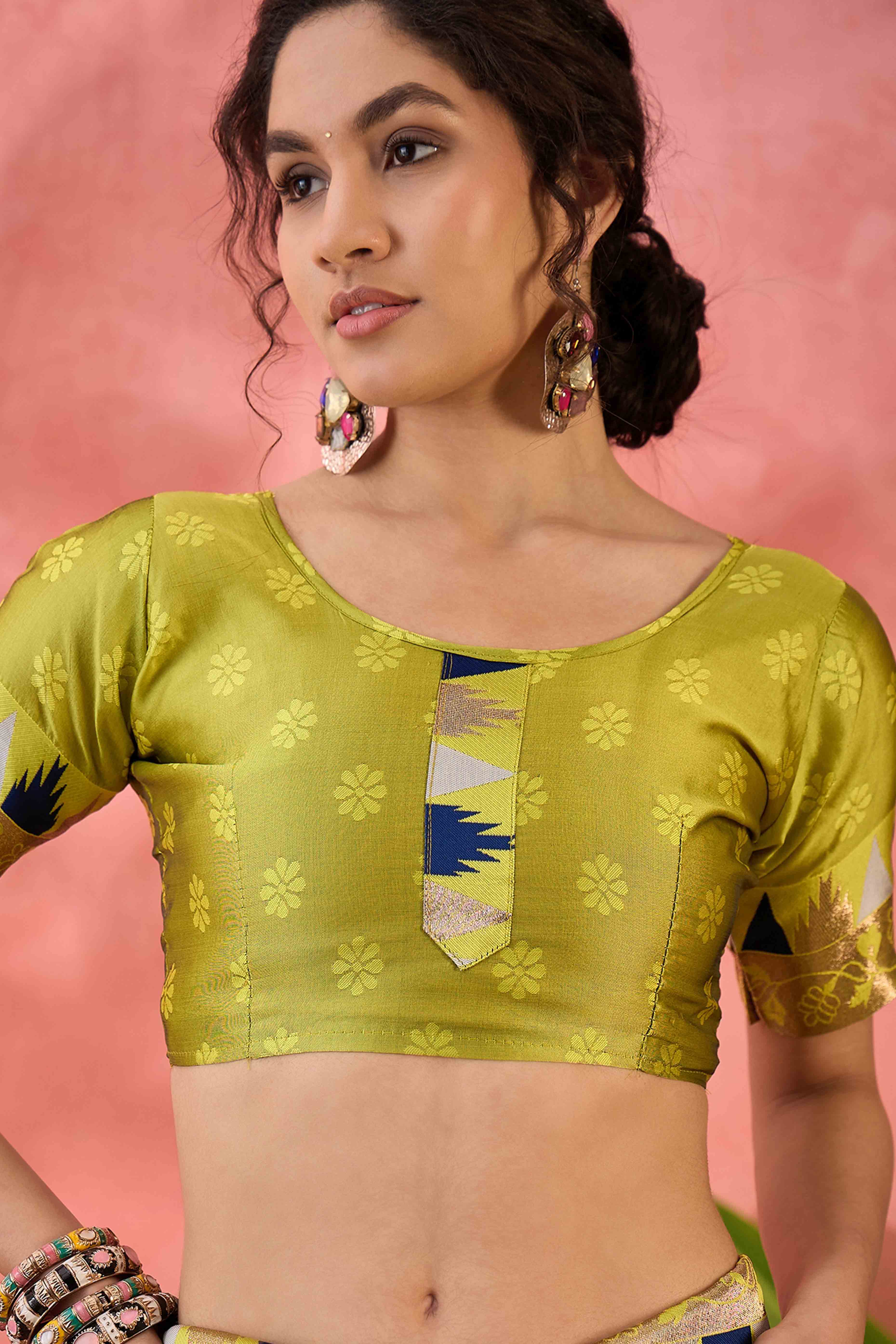 Navy Blue Zari Woven Poly Silk Saree Enhanced With Graceful Tassel Detailing
