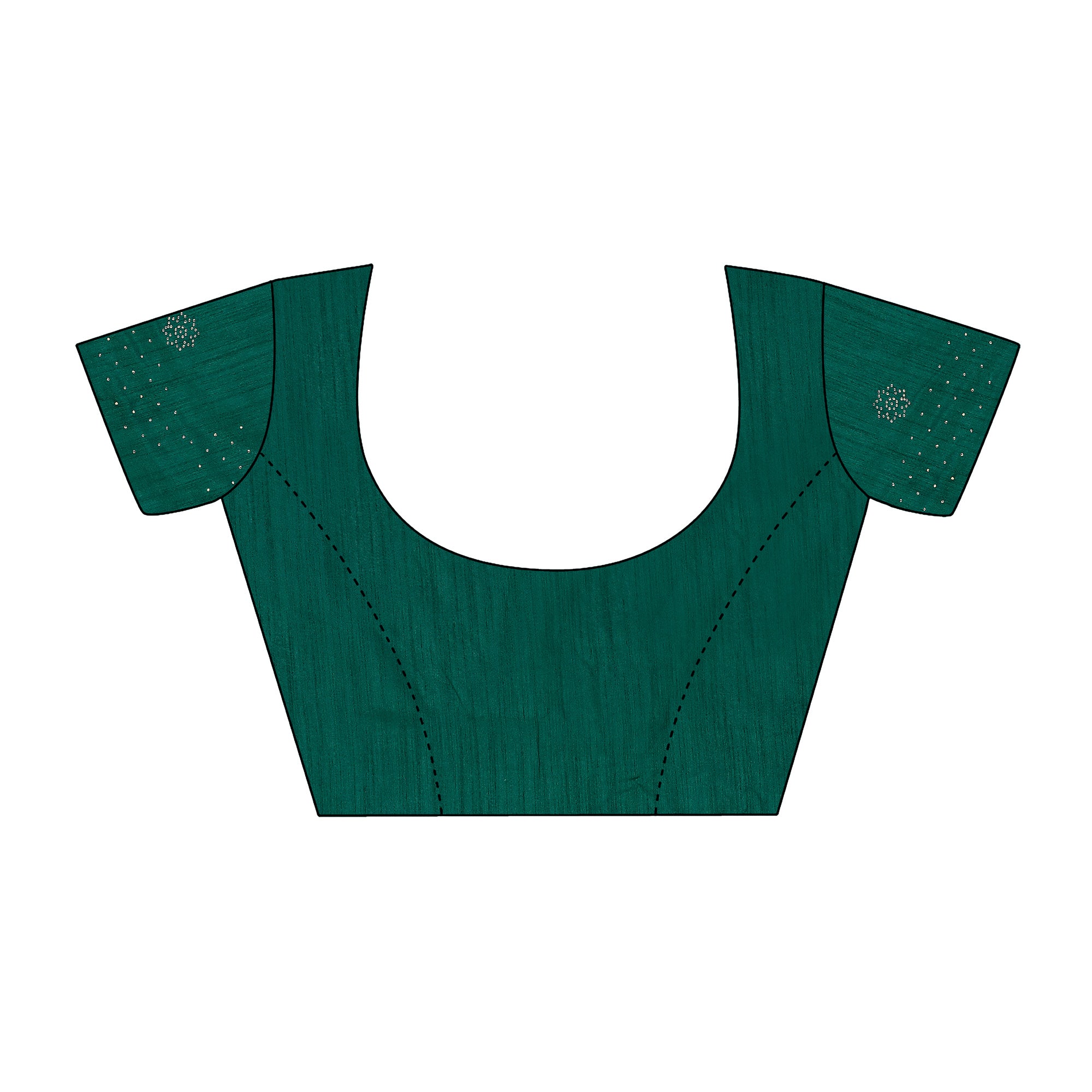Green Swarovski With Sequins Embroidered Chiffon Saree