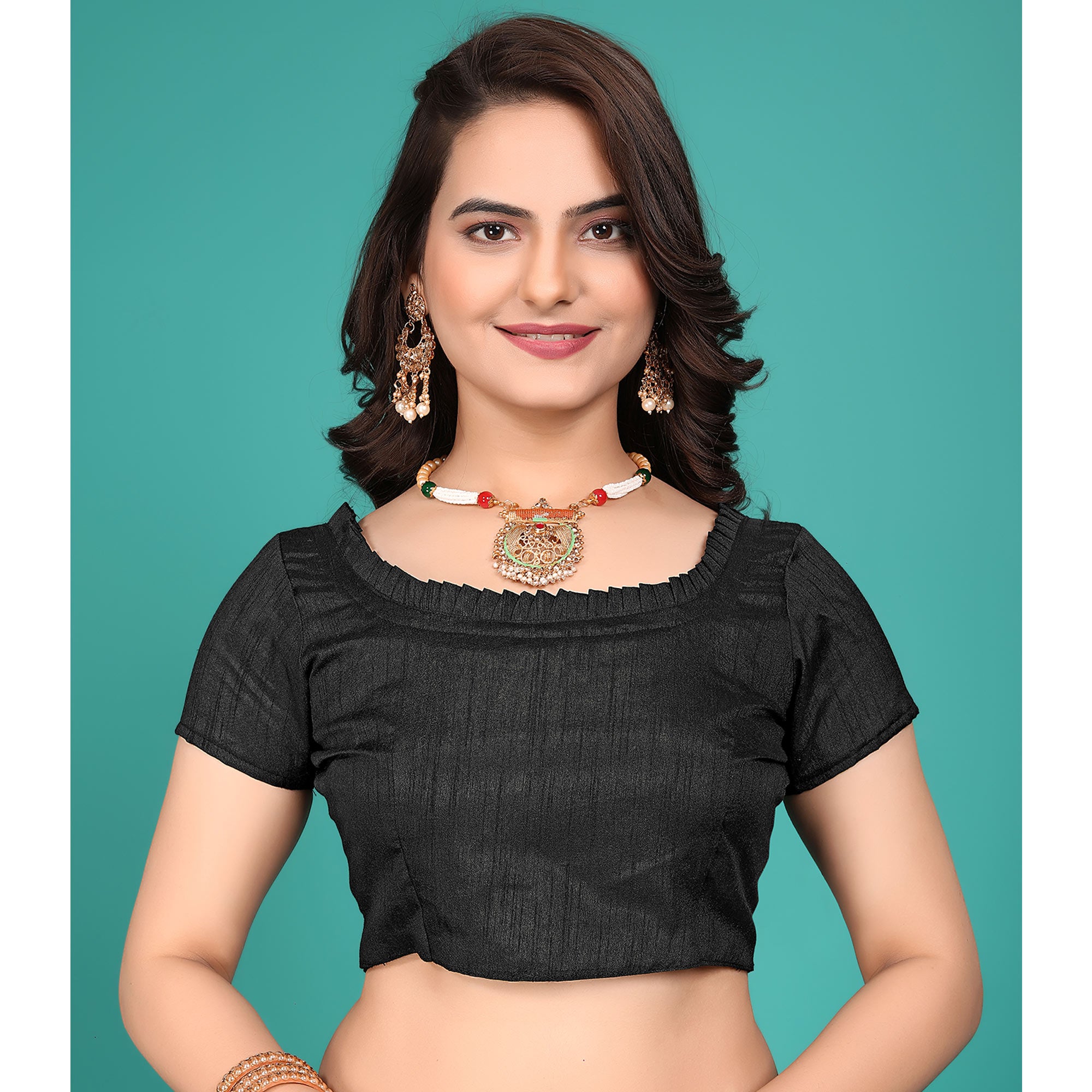 Black Sequins Embroidered Georgette Saree