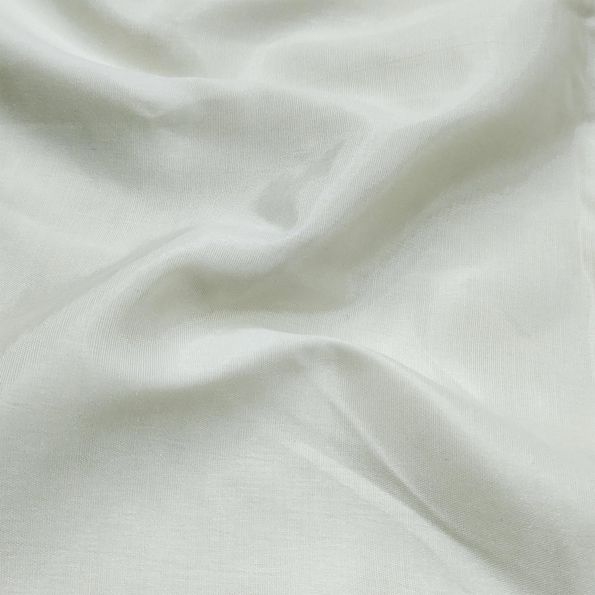 Cream Printed With Handwork Organza Dress Material