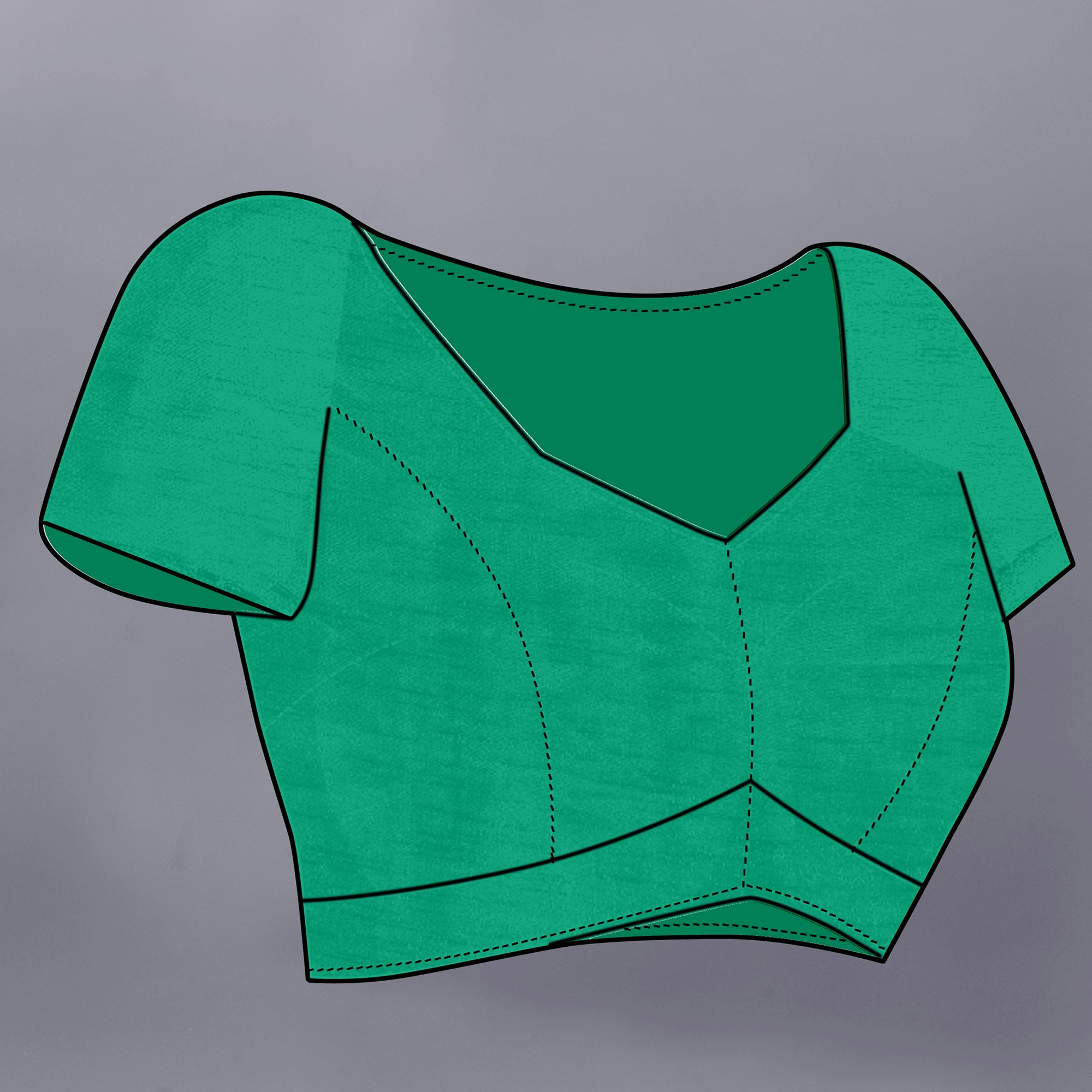 Blue Floral Printed Georgette Saree With Lace Border