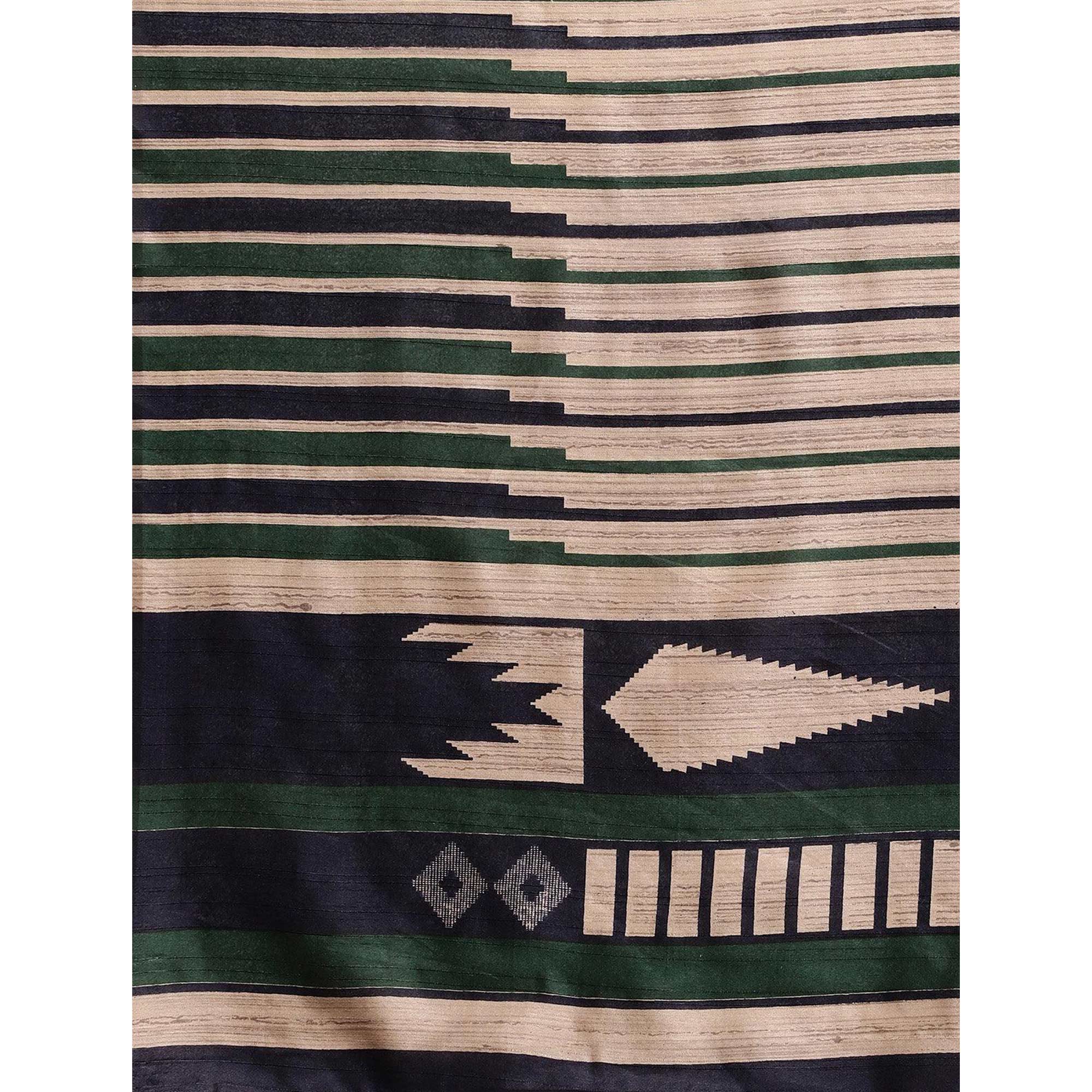 Beige Digital Printed Dola Silk Saree