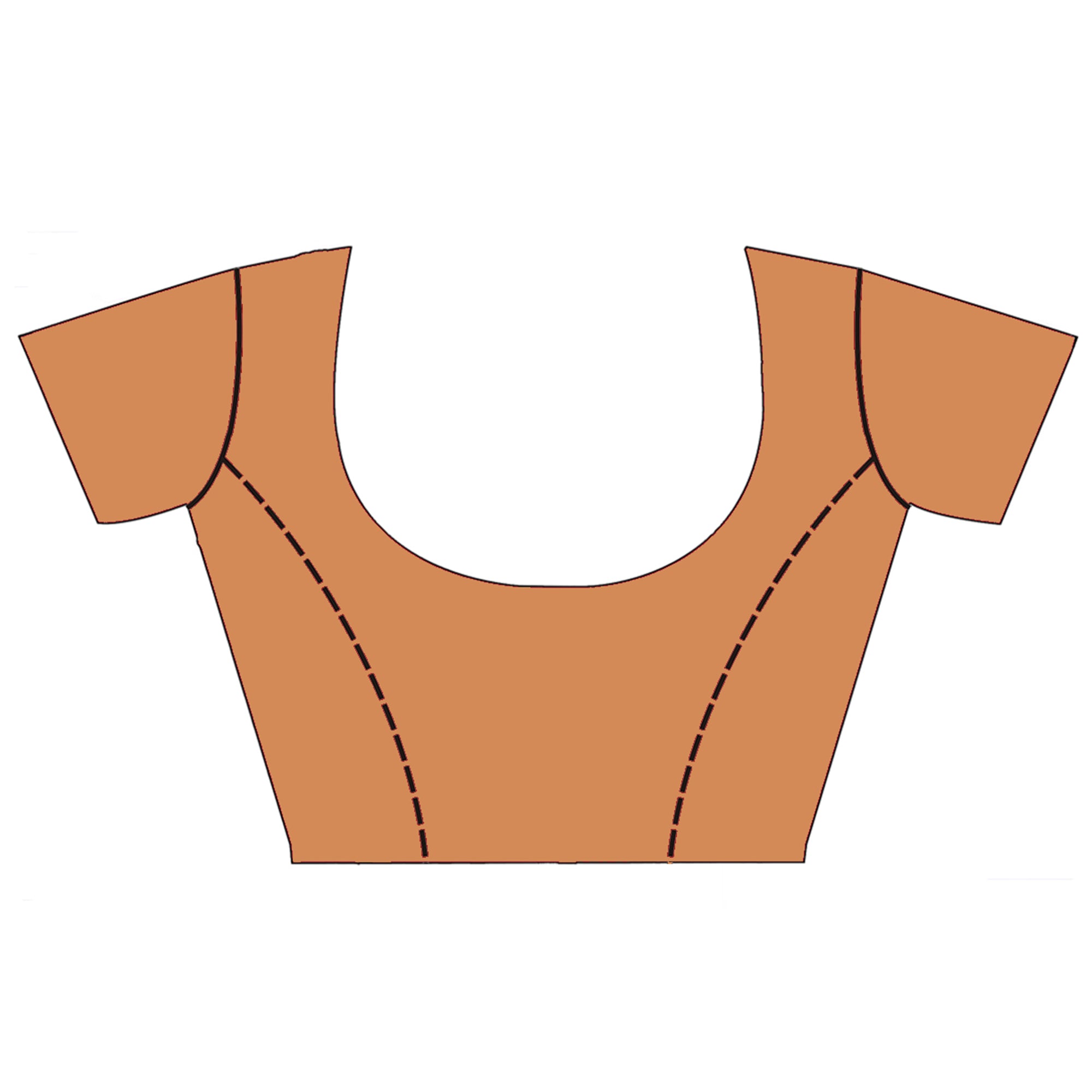 Orange Floral Embroidered Linen Saree With Tassels