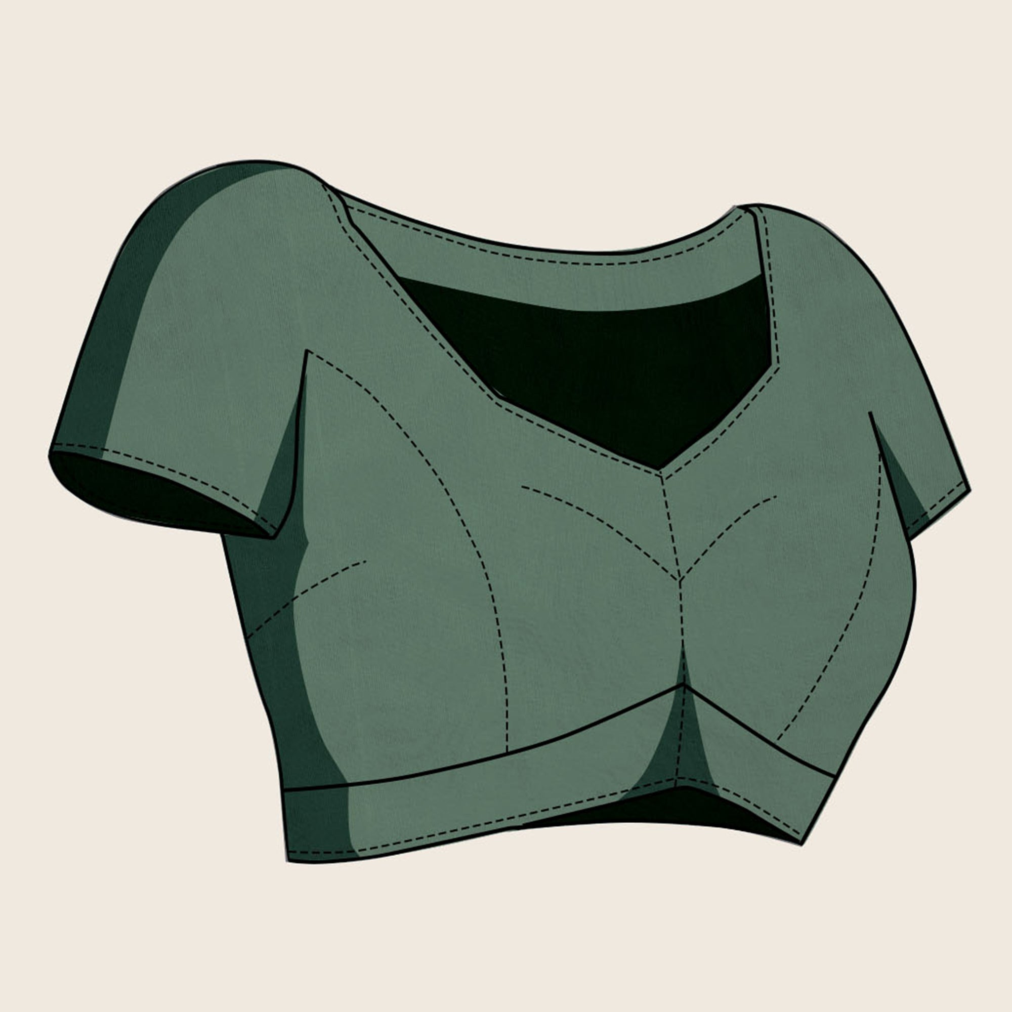 Peach Digital Printed Cotton Silk Saree With Border