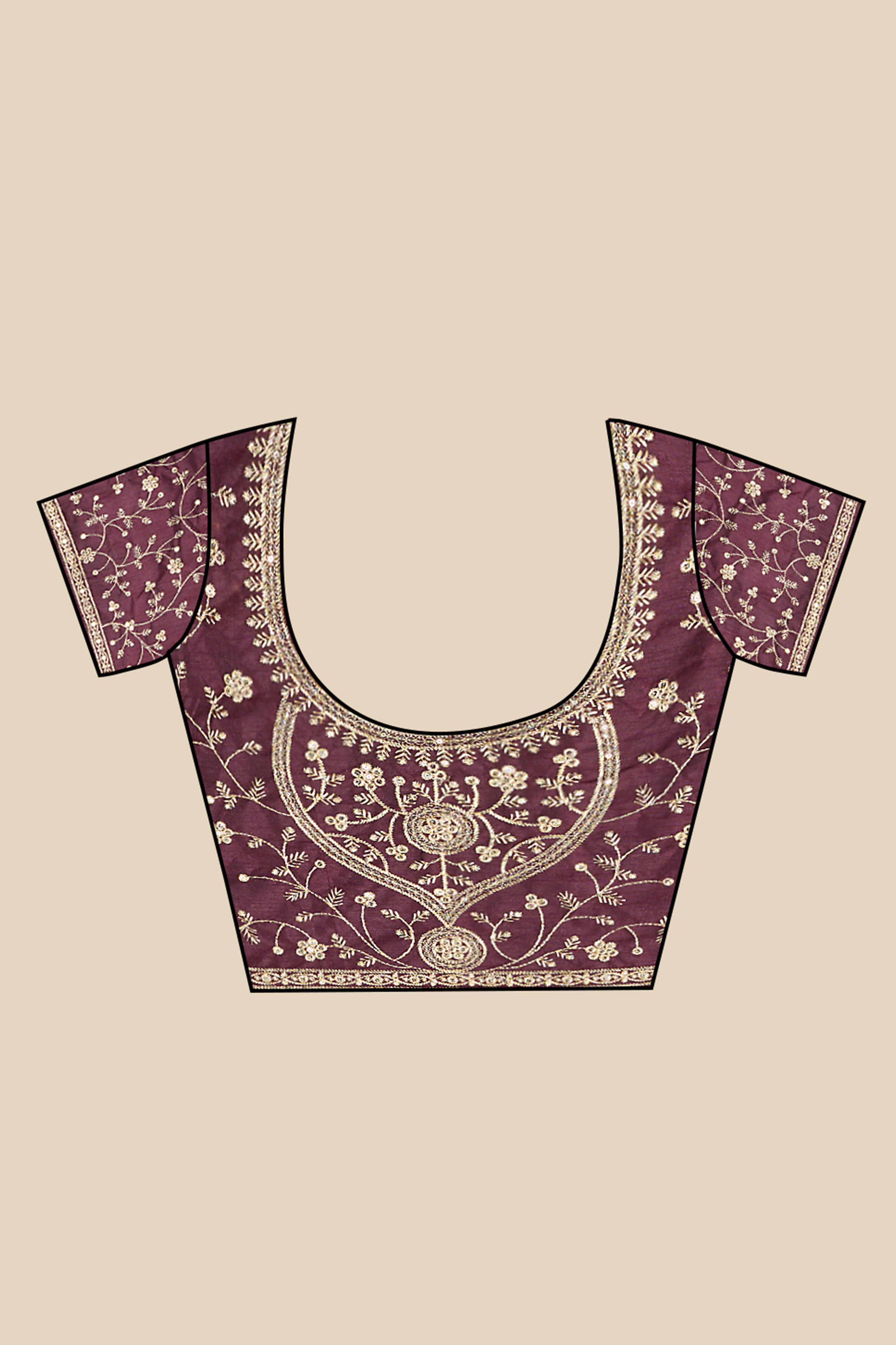 Graceful Vichitra Silk Saree in Baby Pink with Embroidered Bordering