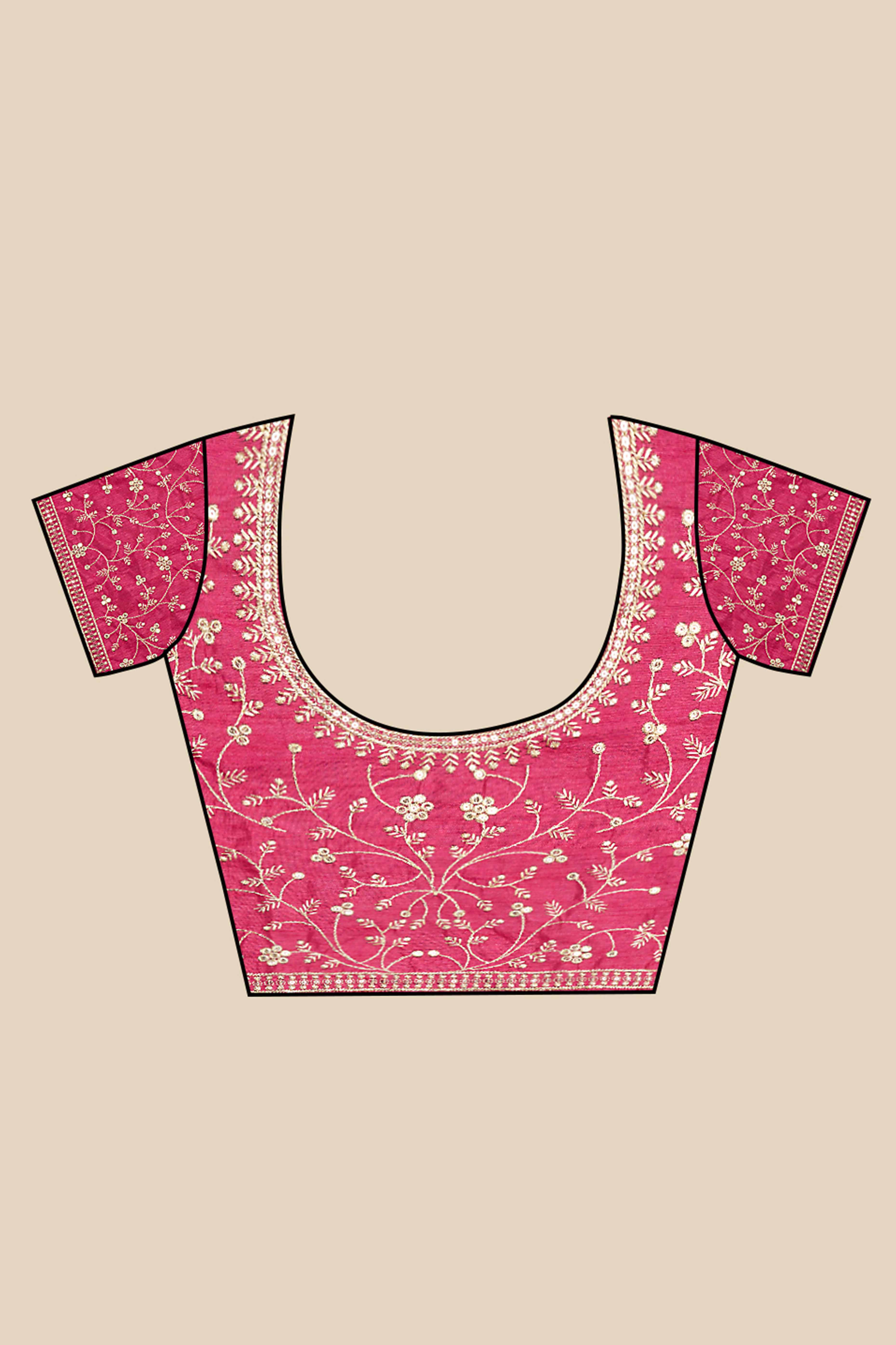 Graceful Vichitra Silk Saree in Purple with Embroidered Bordering