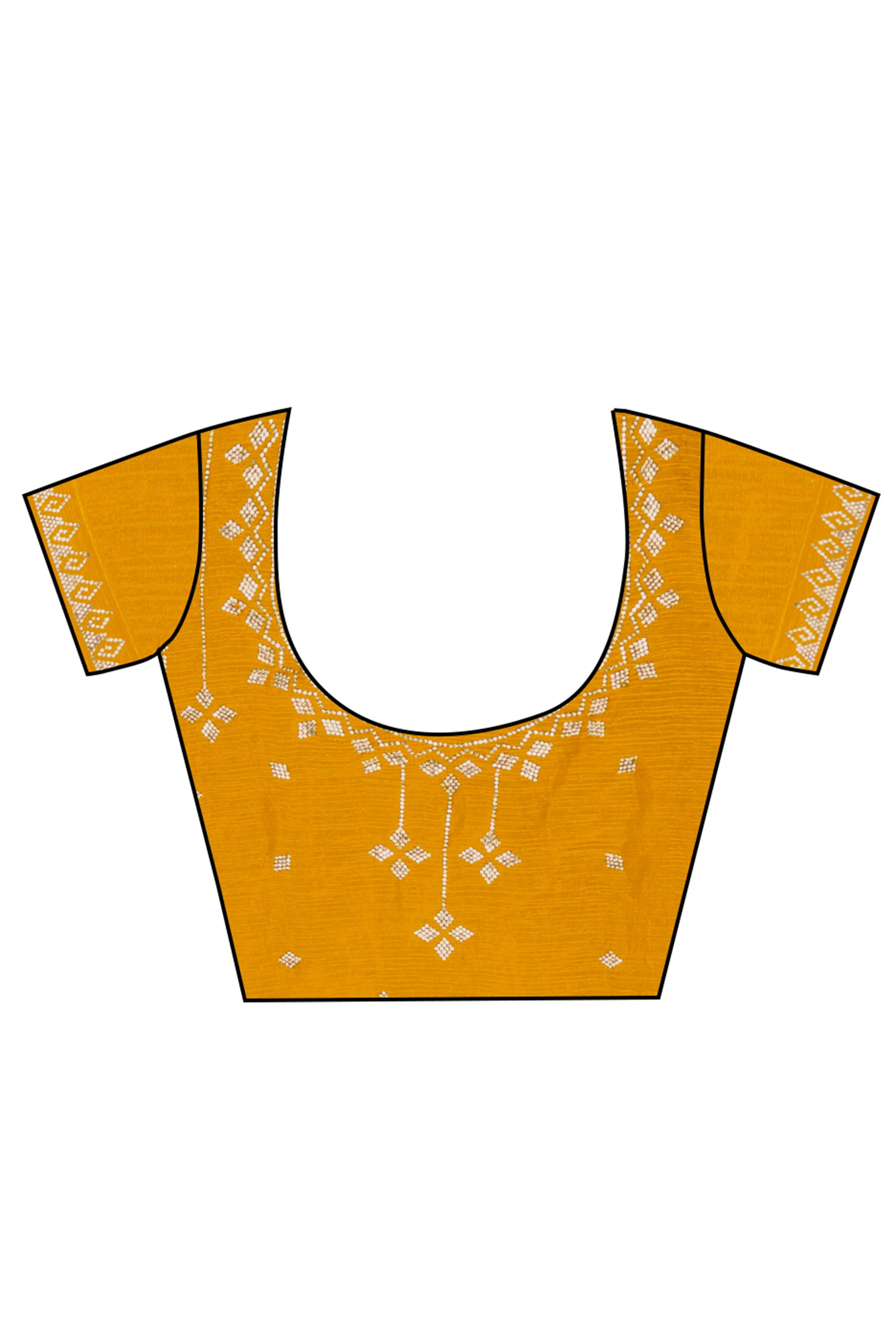 Mustard Solid Chiffon Saree With Sparkling Zarkan Border & Latkan Pallu