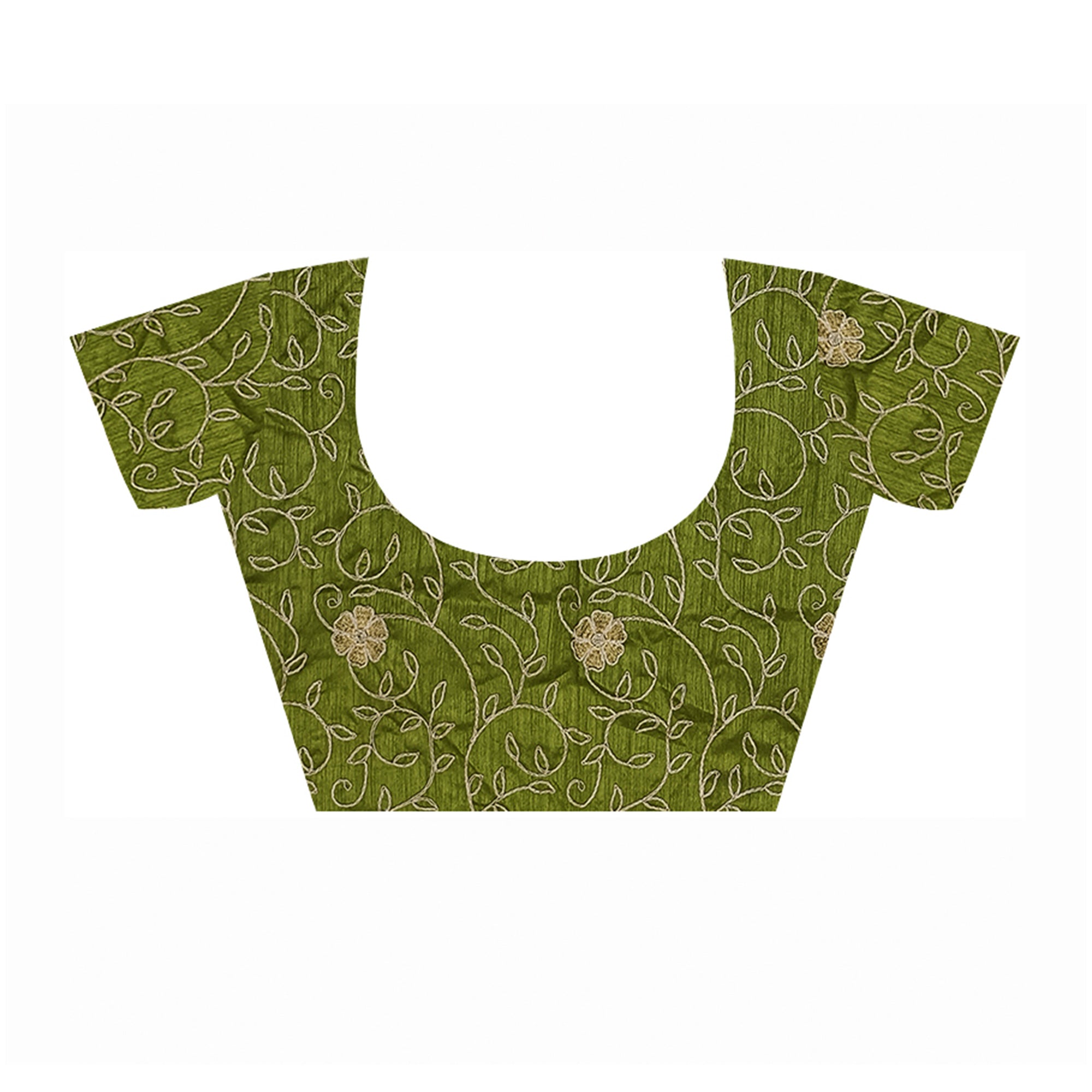 Parrot Green Bandhani Printed Georgette Saree With Embroidered Border