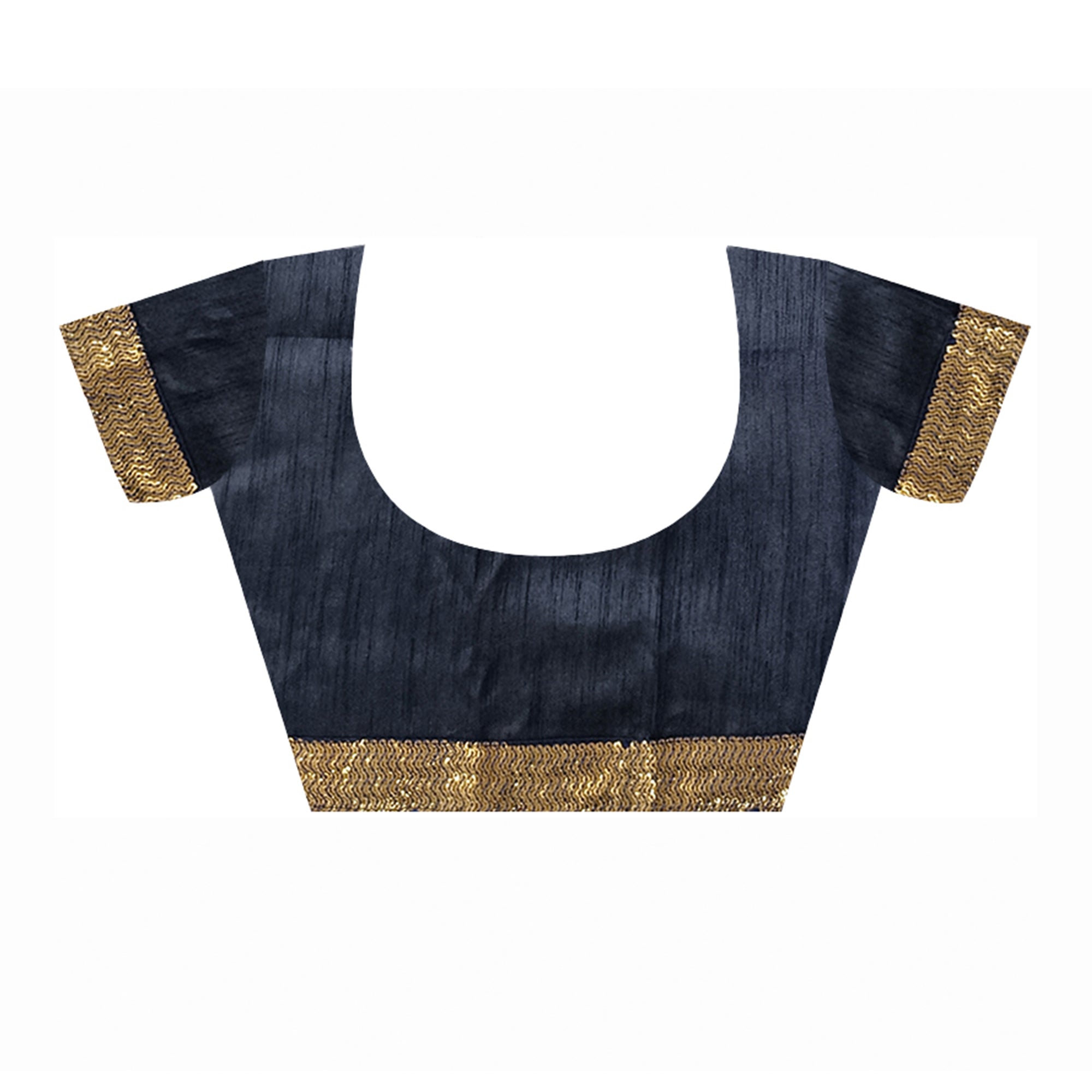 Blue Bandhani Foil Printed Georgette Saree With Embroidered Border