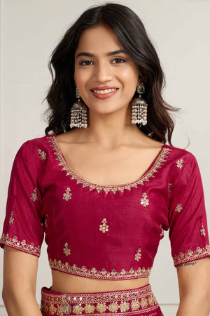 Pink Bandhani Digital Printed Georgette Saree Enhanced With Cording Embroidered Border