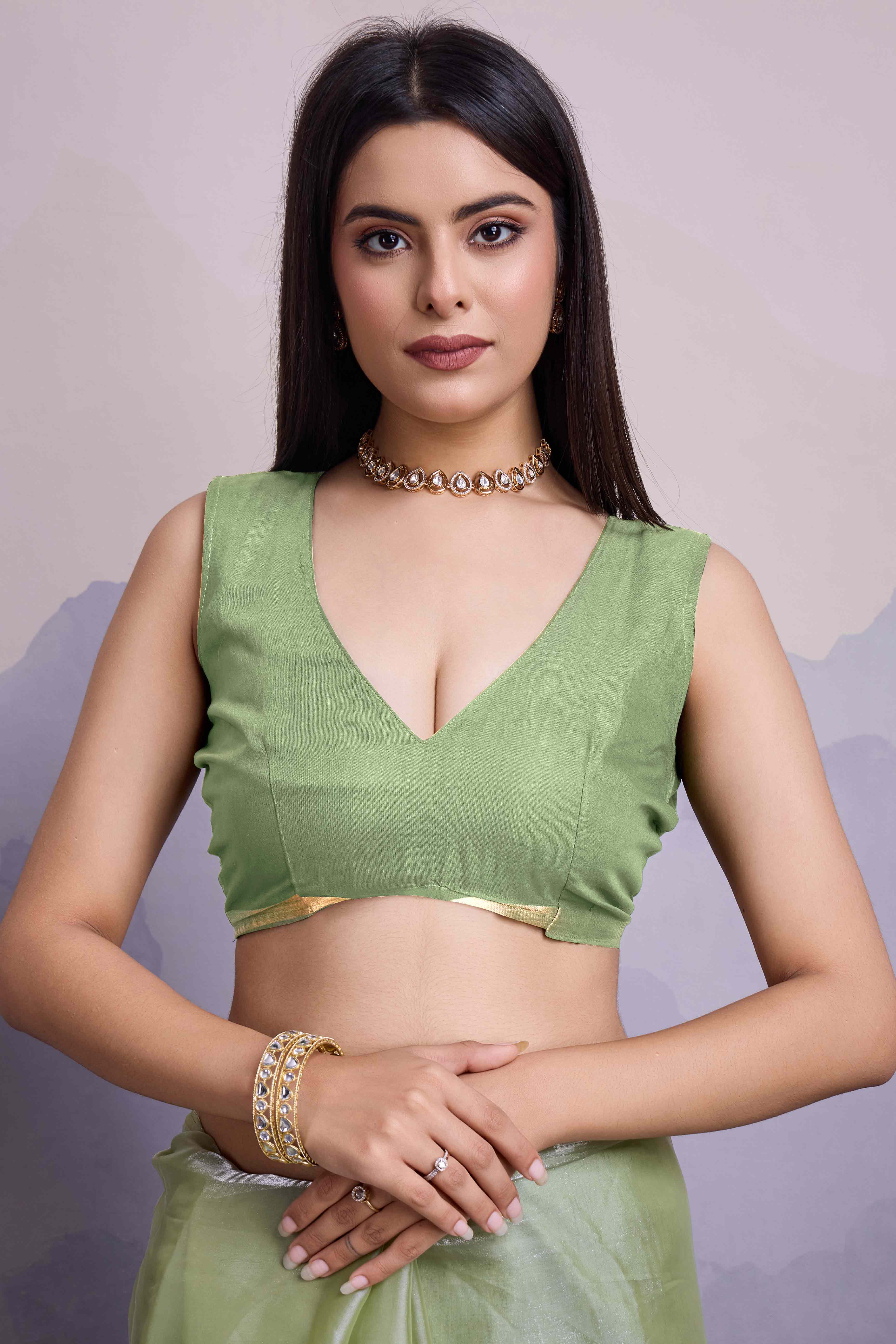 Green Floral Sequins Embroidered Jimmi Choo Zoya Silk Saree