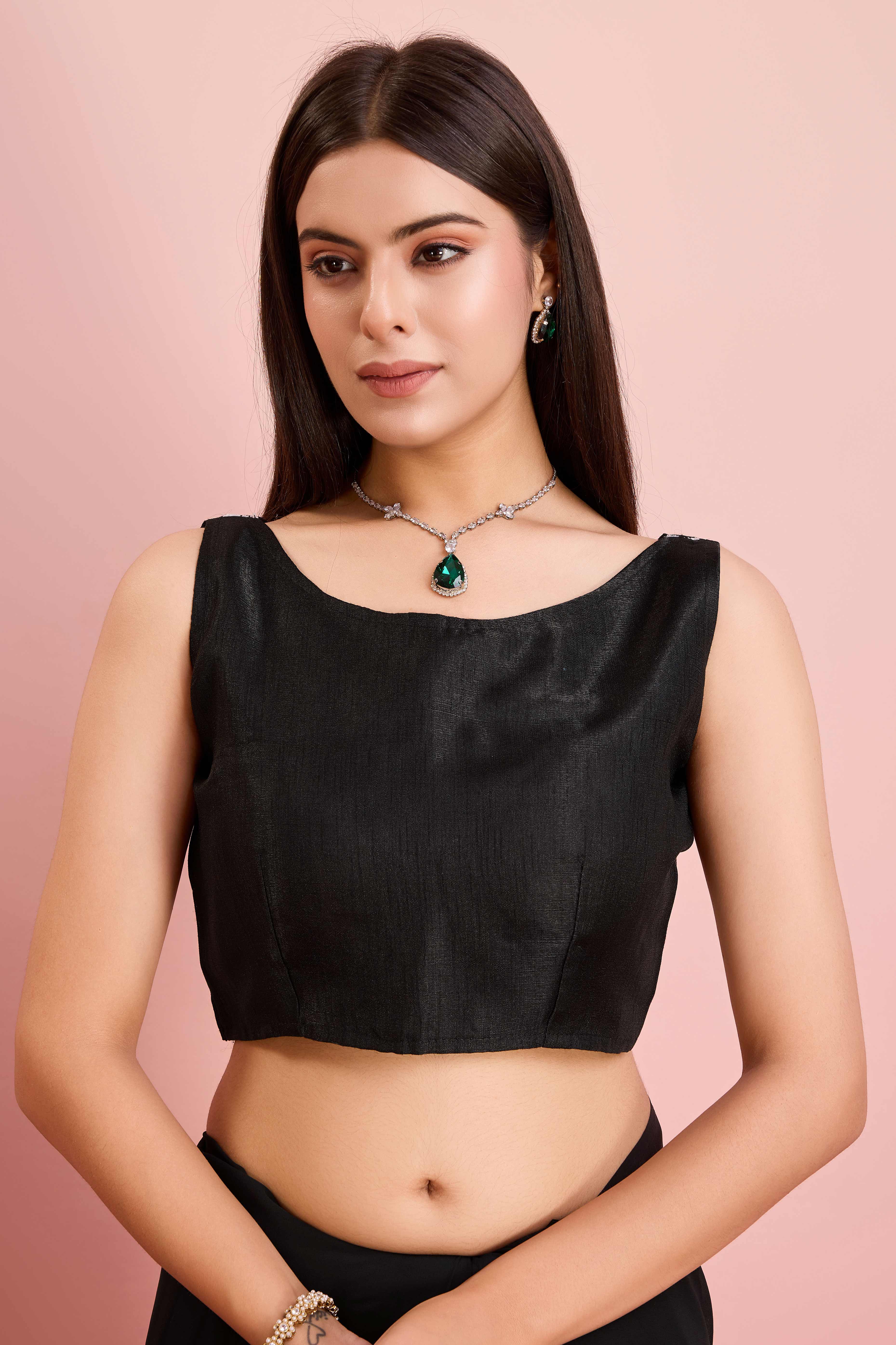 Black Sequins Embroidered Georgette Saree