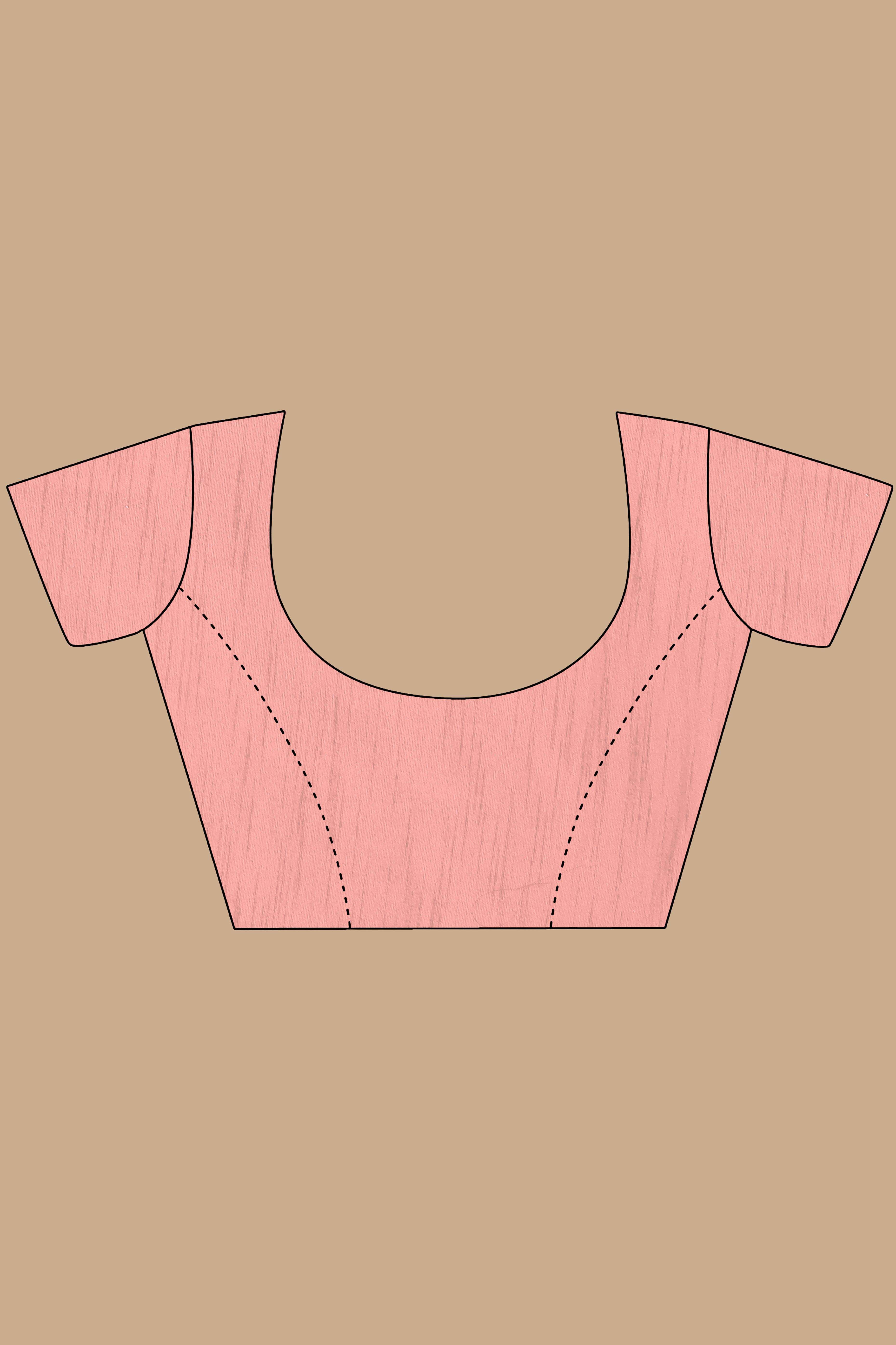 Peach Net Saree with All Over Floral Heavy Embroidery