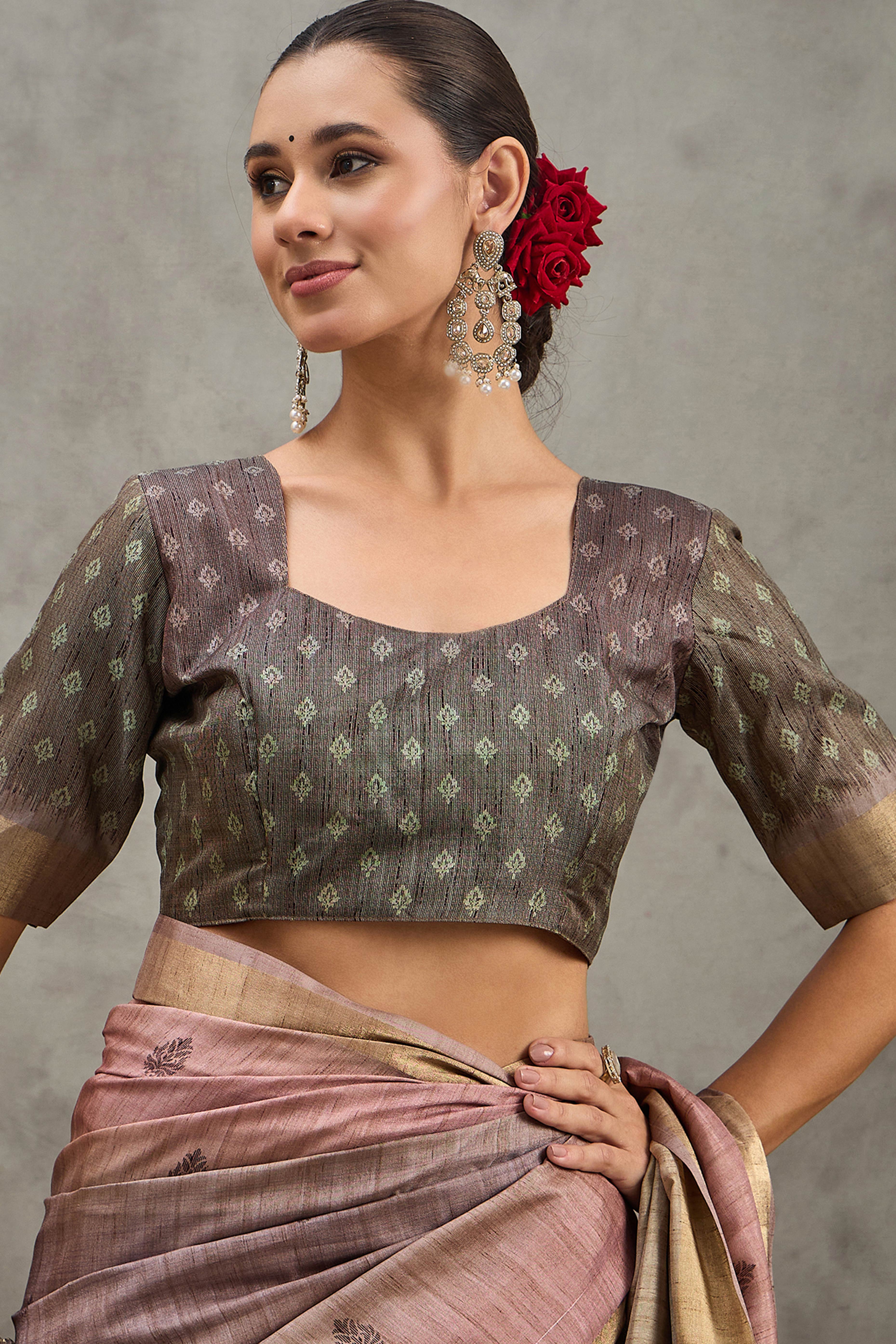 Purple Festive Wear Art Silk Saree Featuring Intricate Floral Weaving