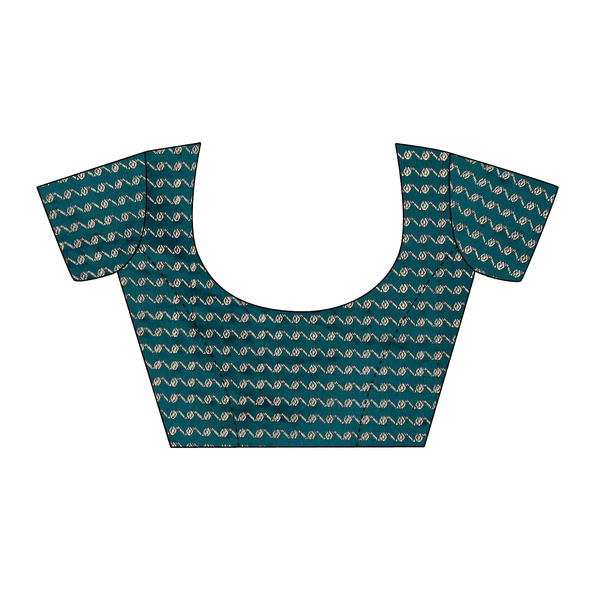 Blue Floral Foil Printed Chiffon Saree