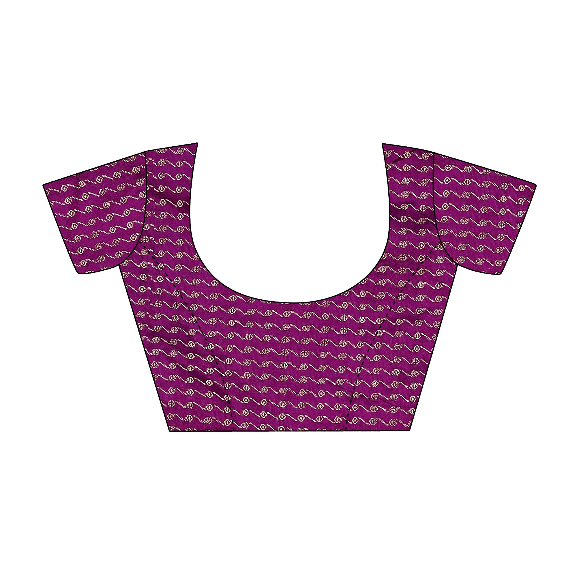 Purple Floral Foil Printed Chiffon Saree