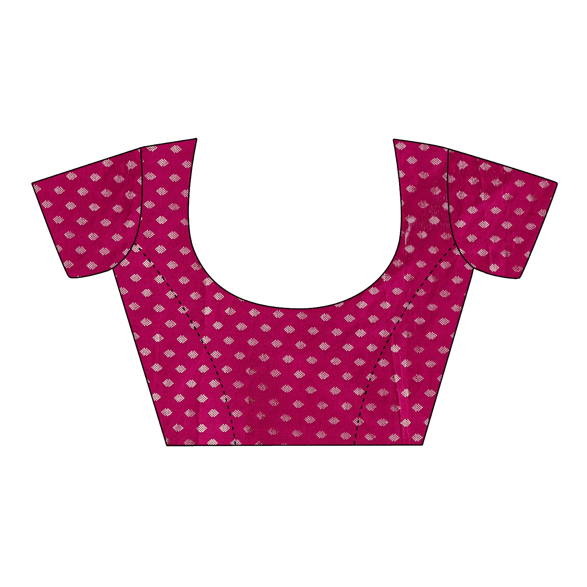 Pink Foil Printed Chiffon Saree With Lace Border