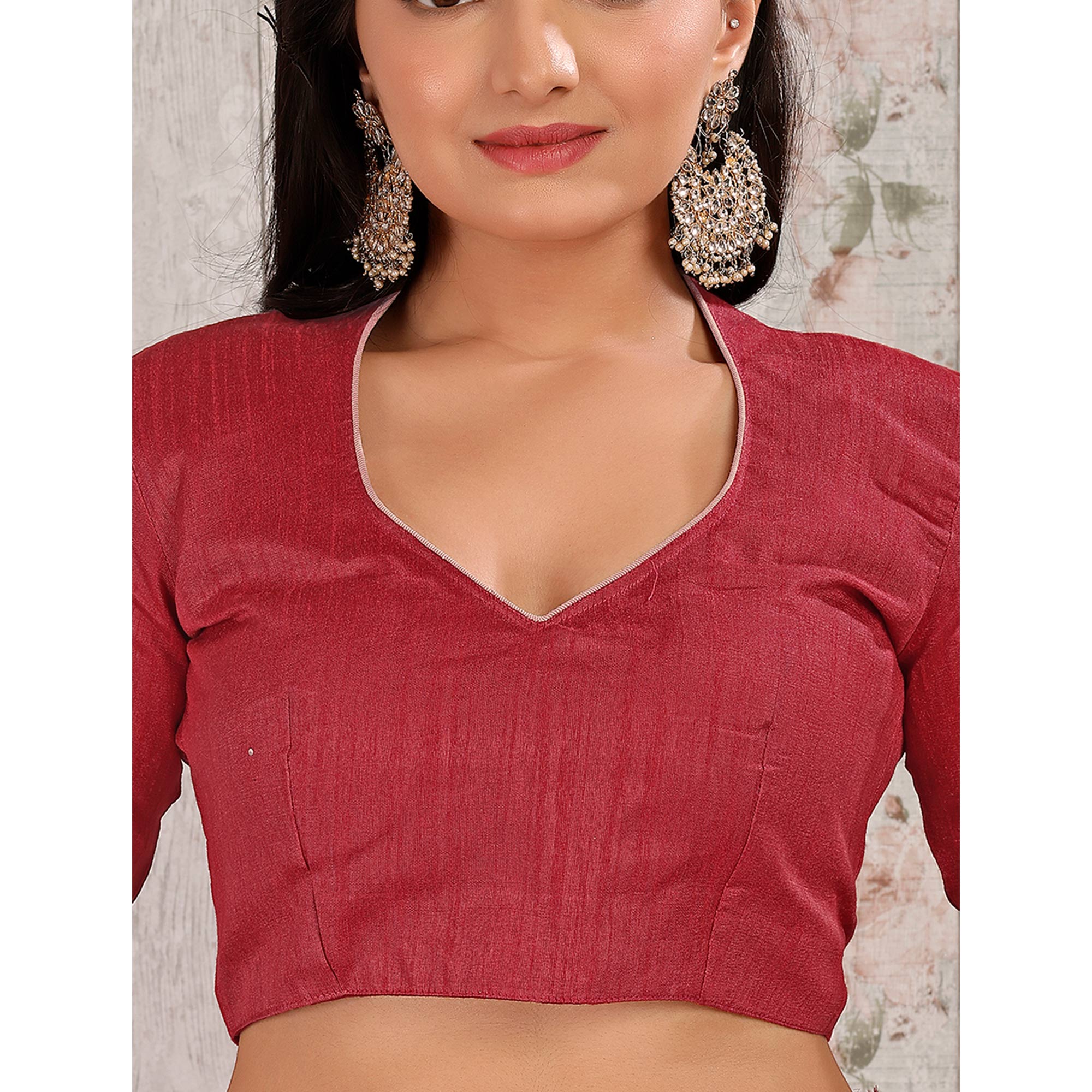 Pink Foil Printed Lycra Saree With Embroidered Lace Border