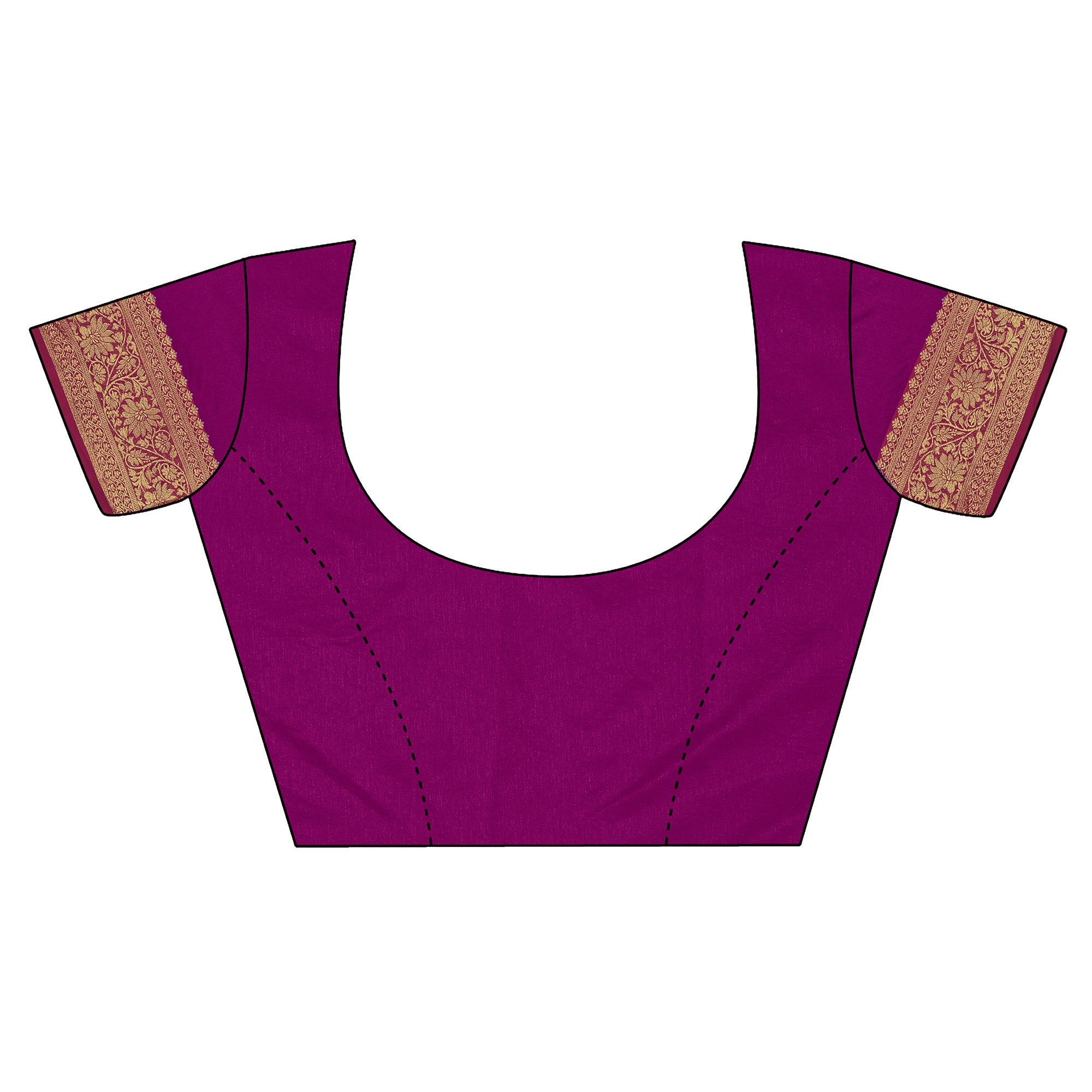 Purple Floral Embroidered Organza Saree