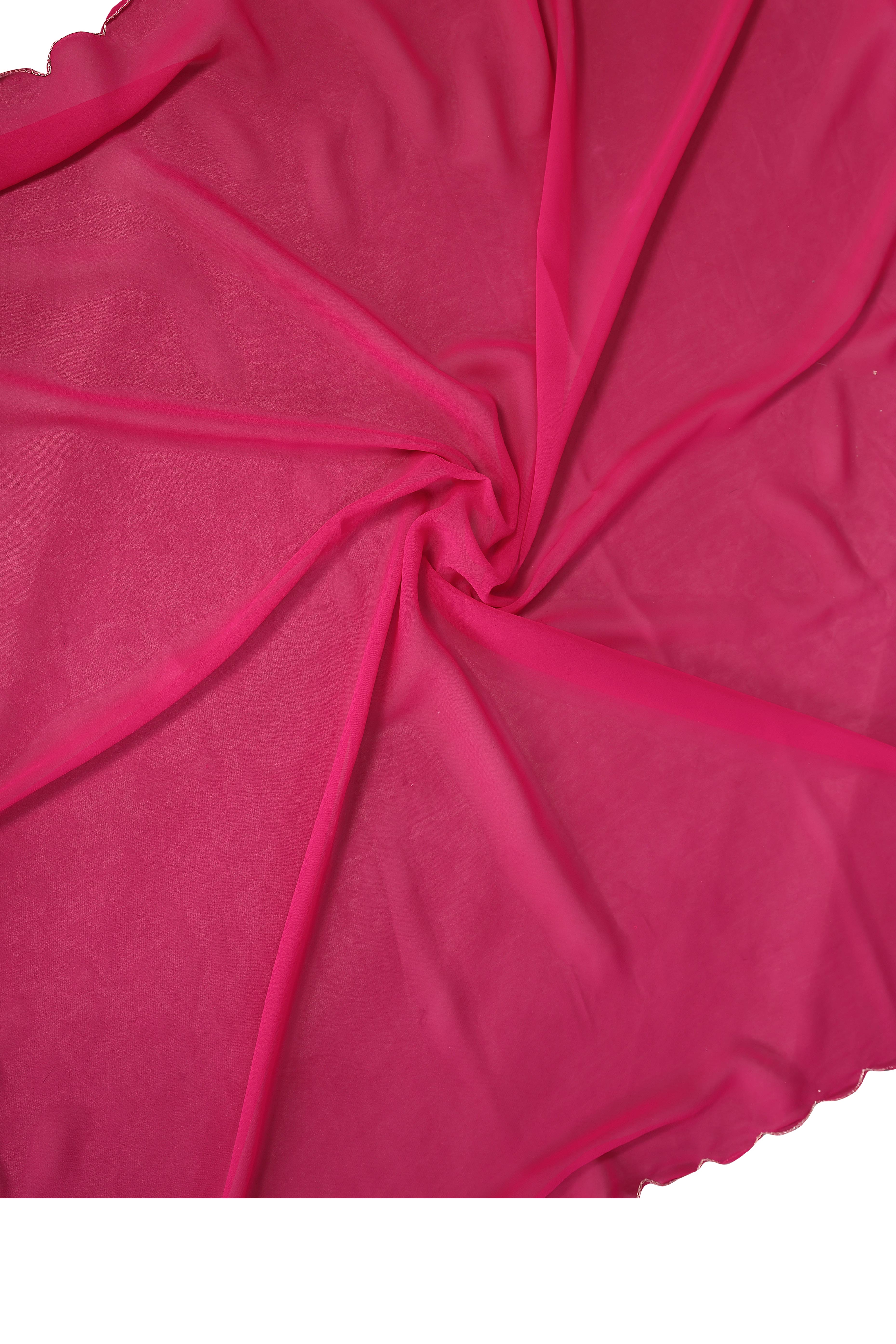 Sophisticated Pink Party Wear Saree in Flowing Georgette Fabric With Embellished Blouse