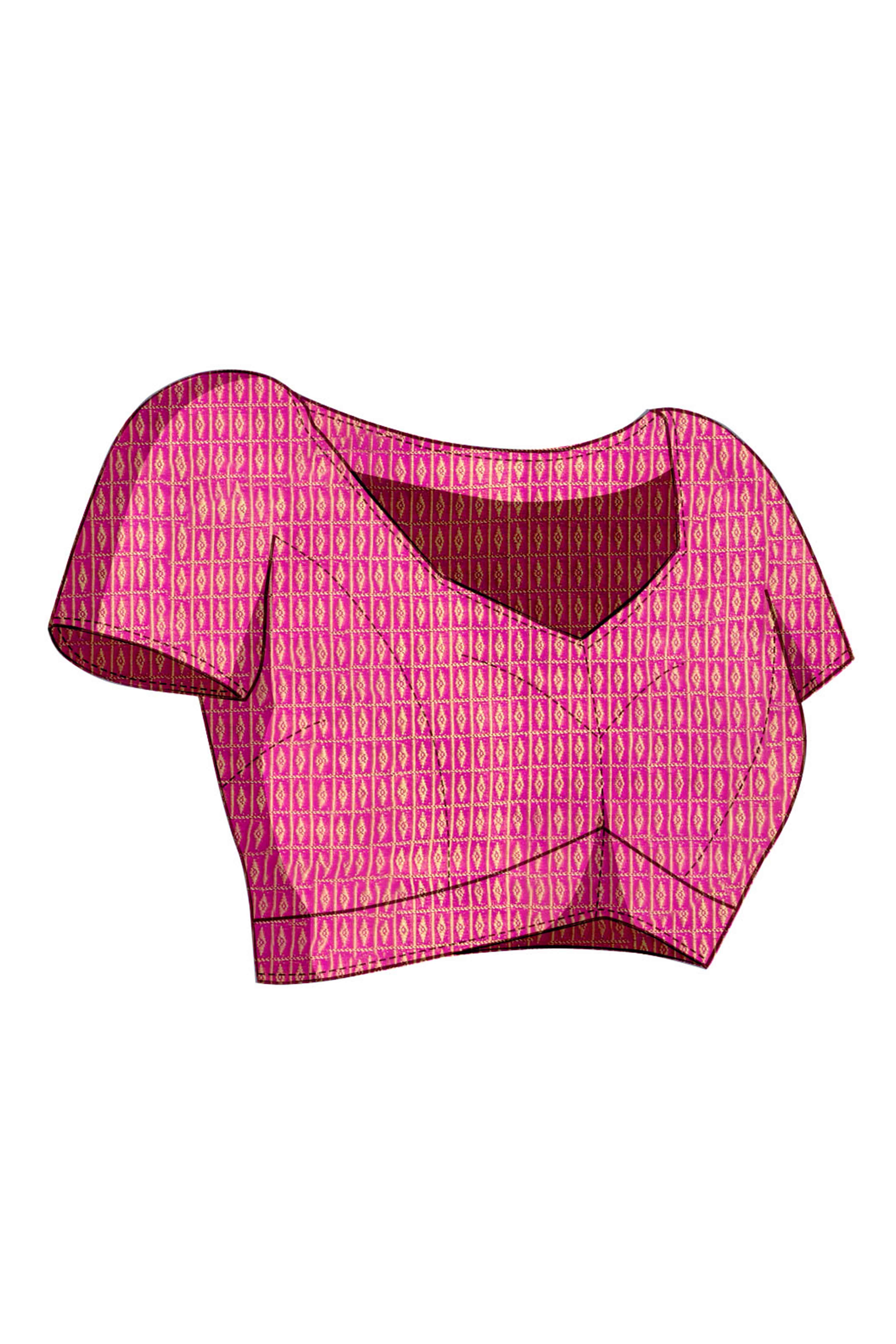Pink Brocade Zari Weaving Mysore Silk Saree