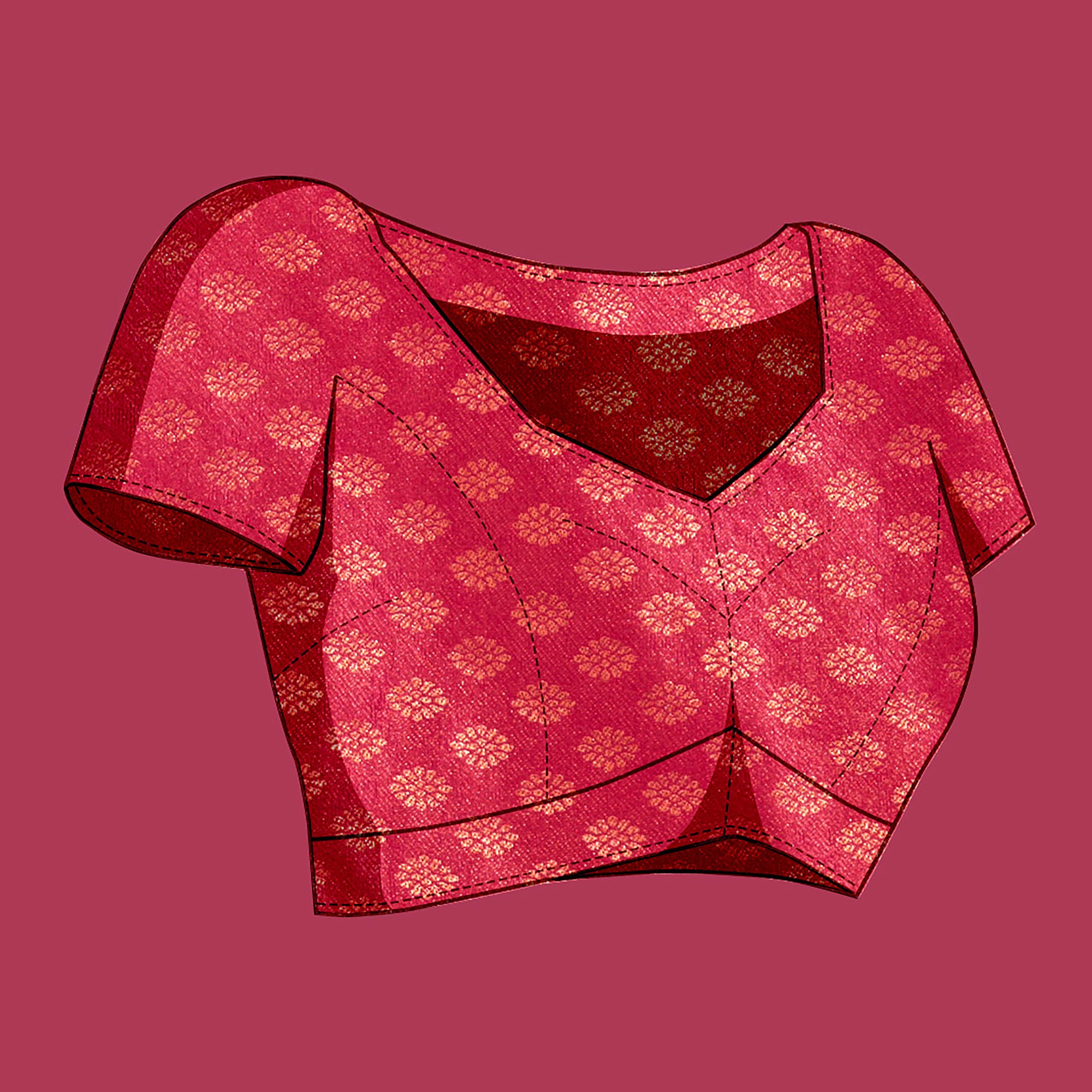 Purple & Pink Woven Kanjivaram Silk Saree With Tassels