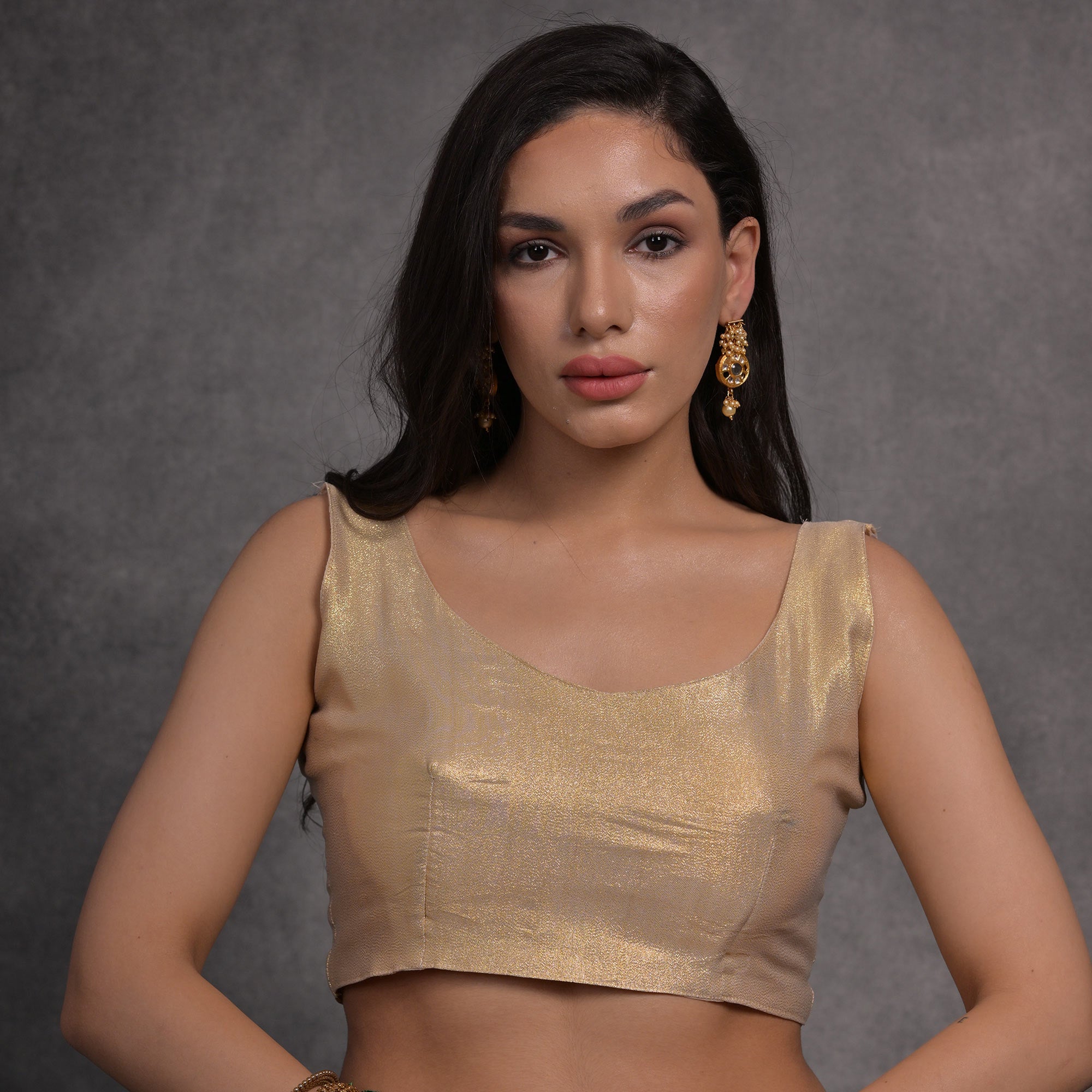 Pink Printed With Mirror Work Georgette Saree