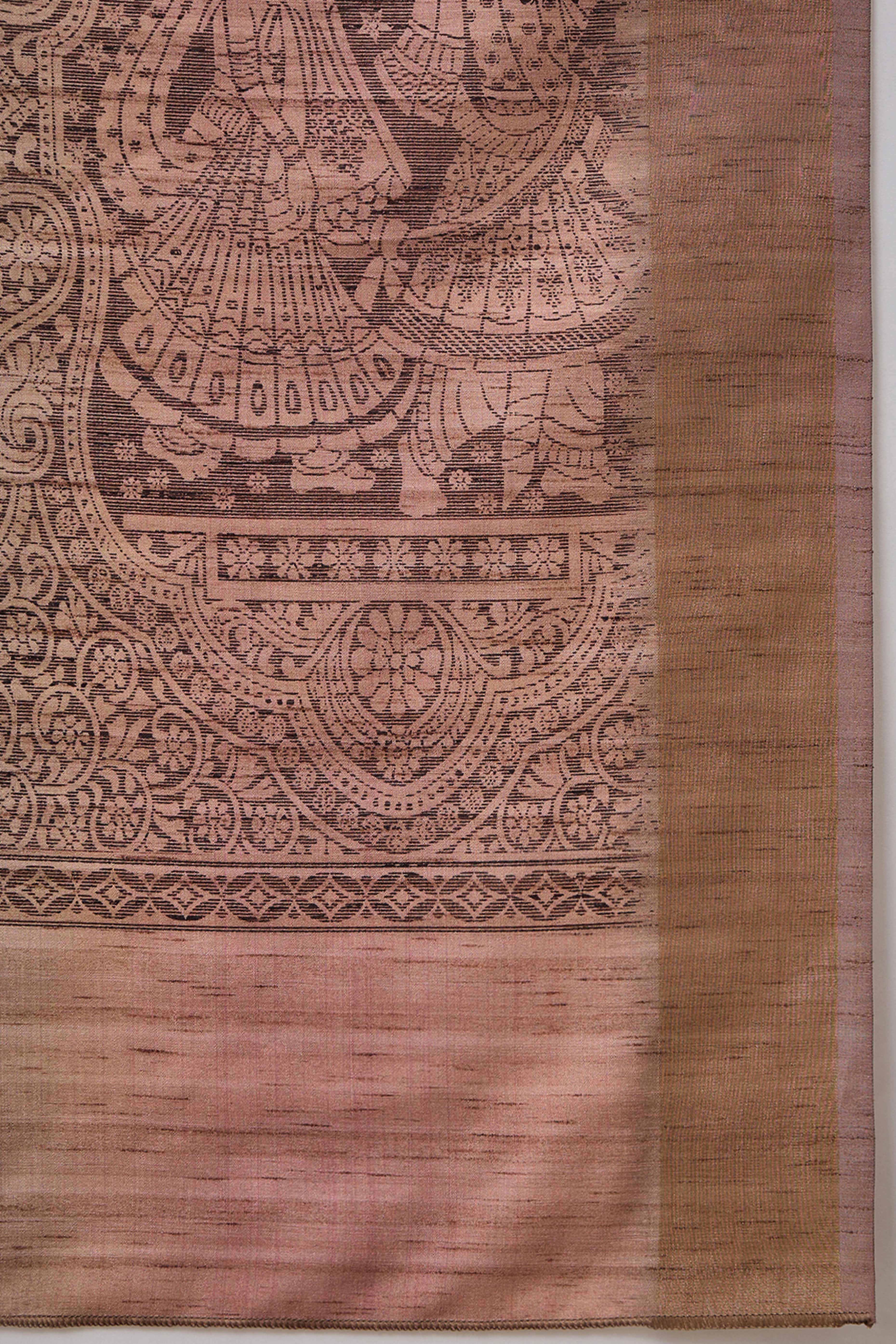 Purple Festive Wear Art Silk Saree Featuring Intricate Floral Weaving