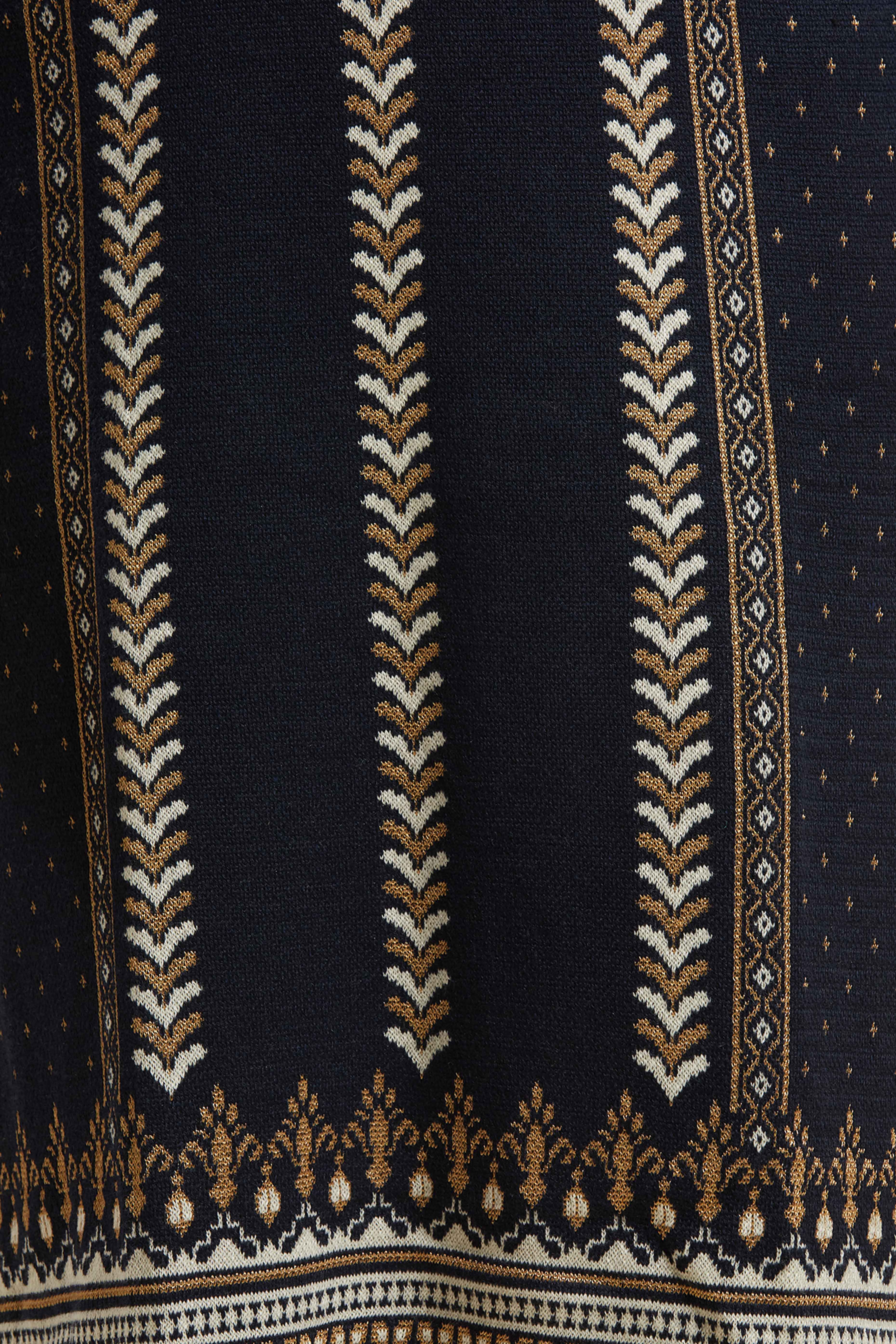 Navy Blue Woolen Straight Kurti
