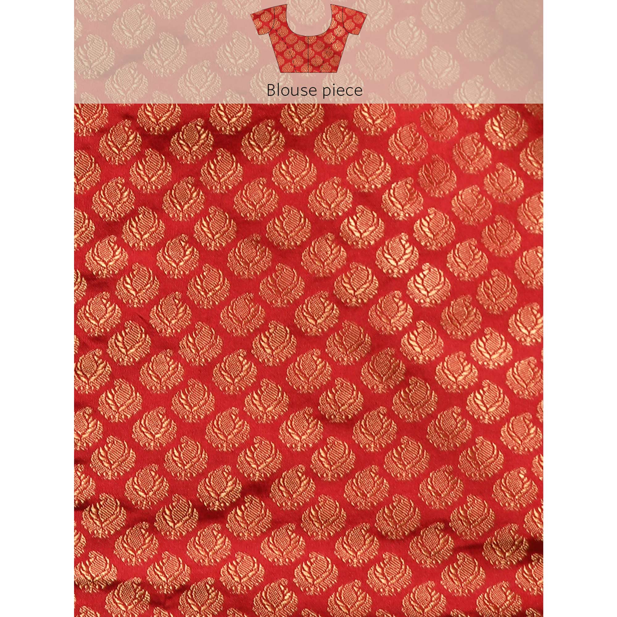 Rust Solid Vichitra Silk Saree With Fancy Zari Border